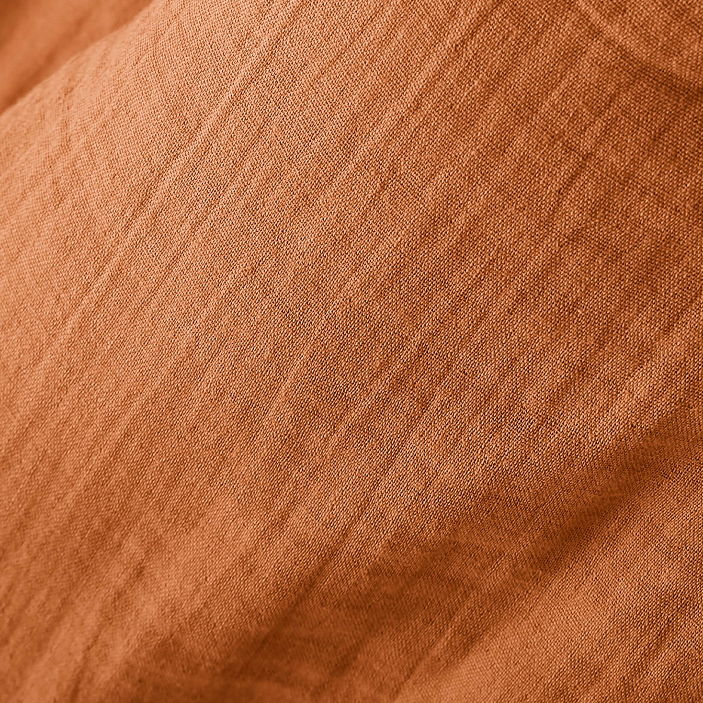 Apricot round muslin tablecloth