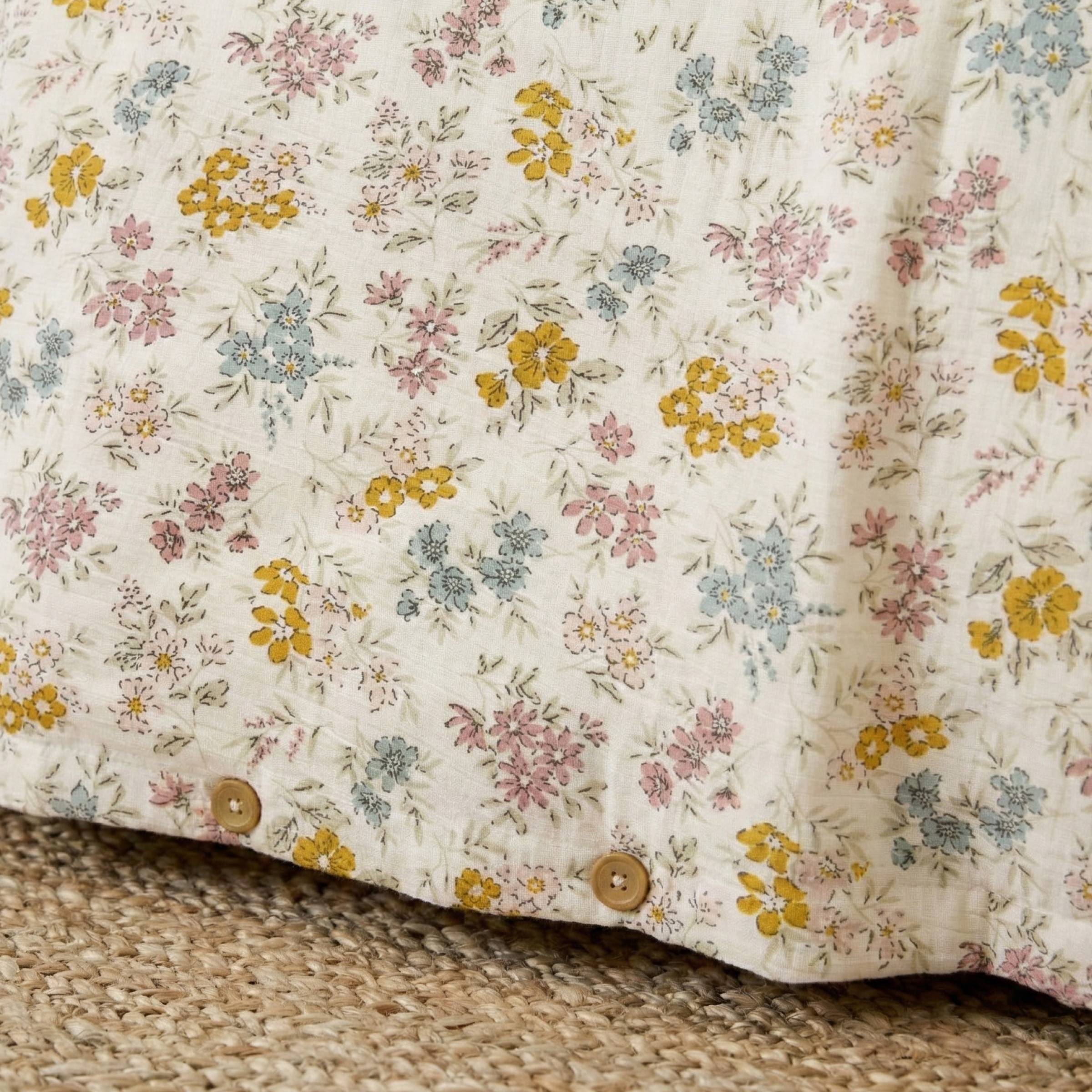 Aquarelle beige muslin duvet cover