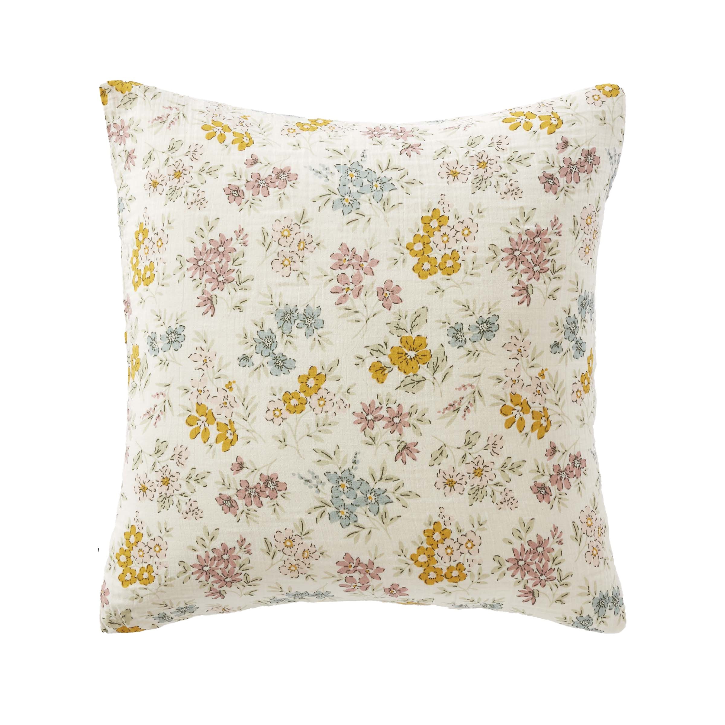 Aquarelle beige muslin pillowcase