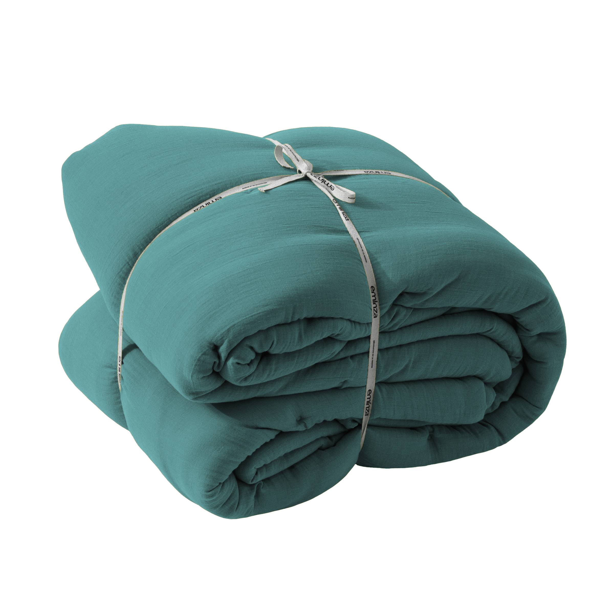 Duck blue muslin bedspread