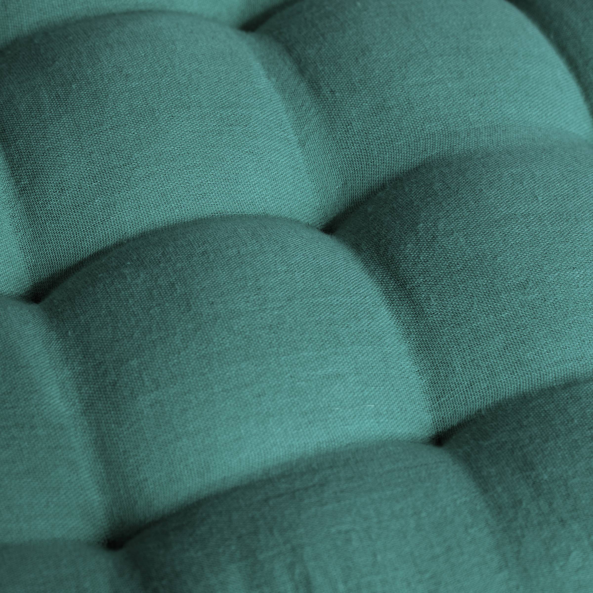 Duck blue muslin chair cushion