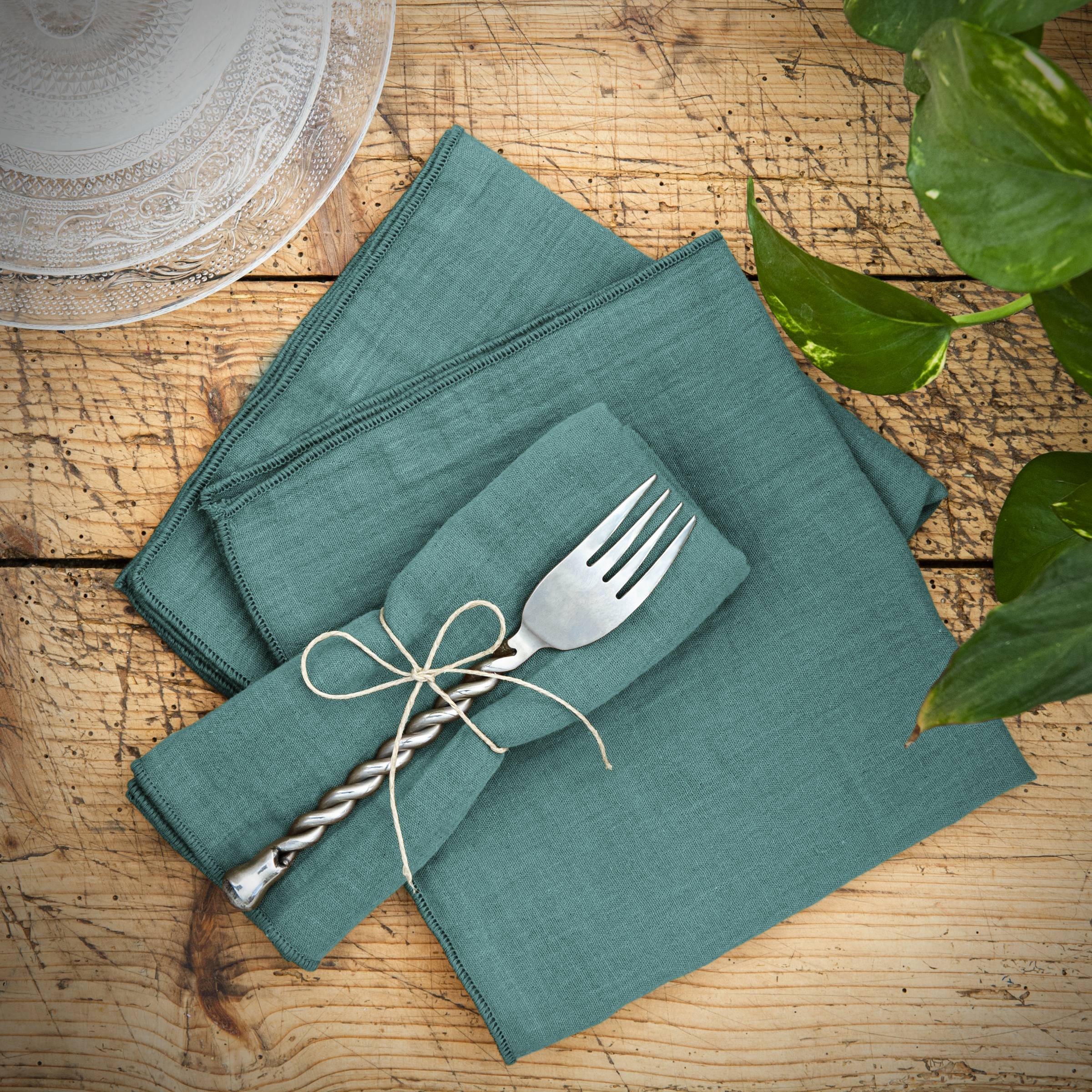 Duck blue muslin napkin - set of 3