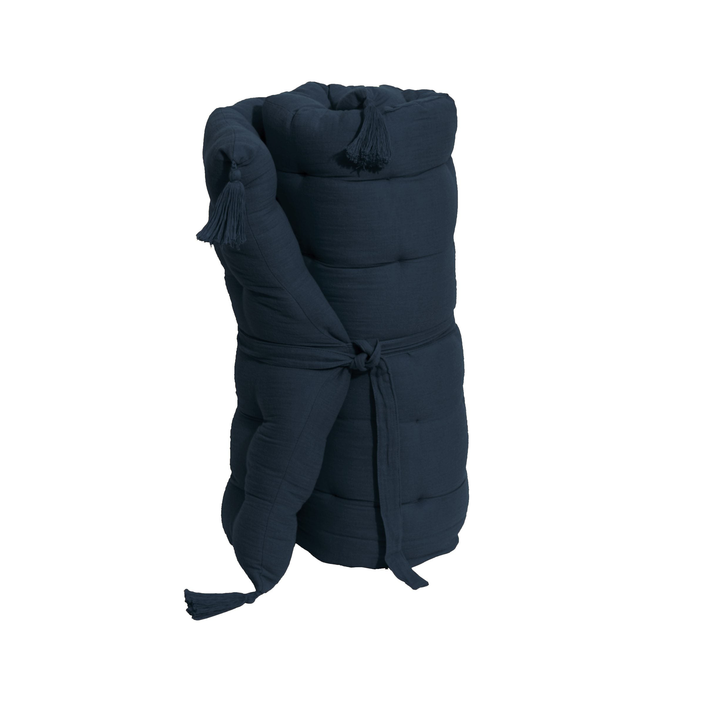 Midnight blue muslin floor mattress