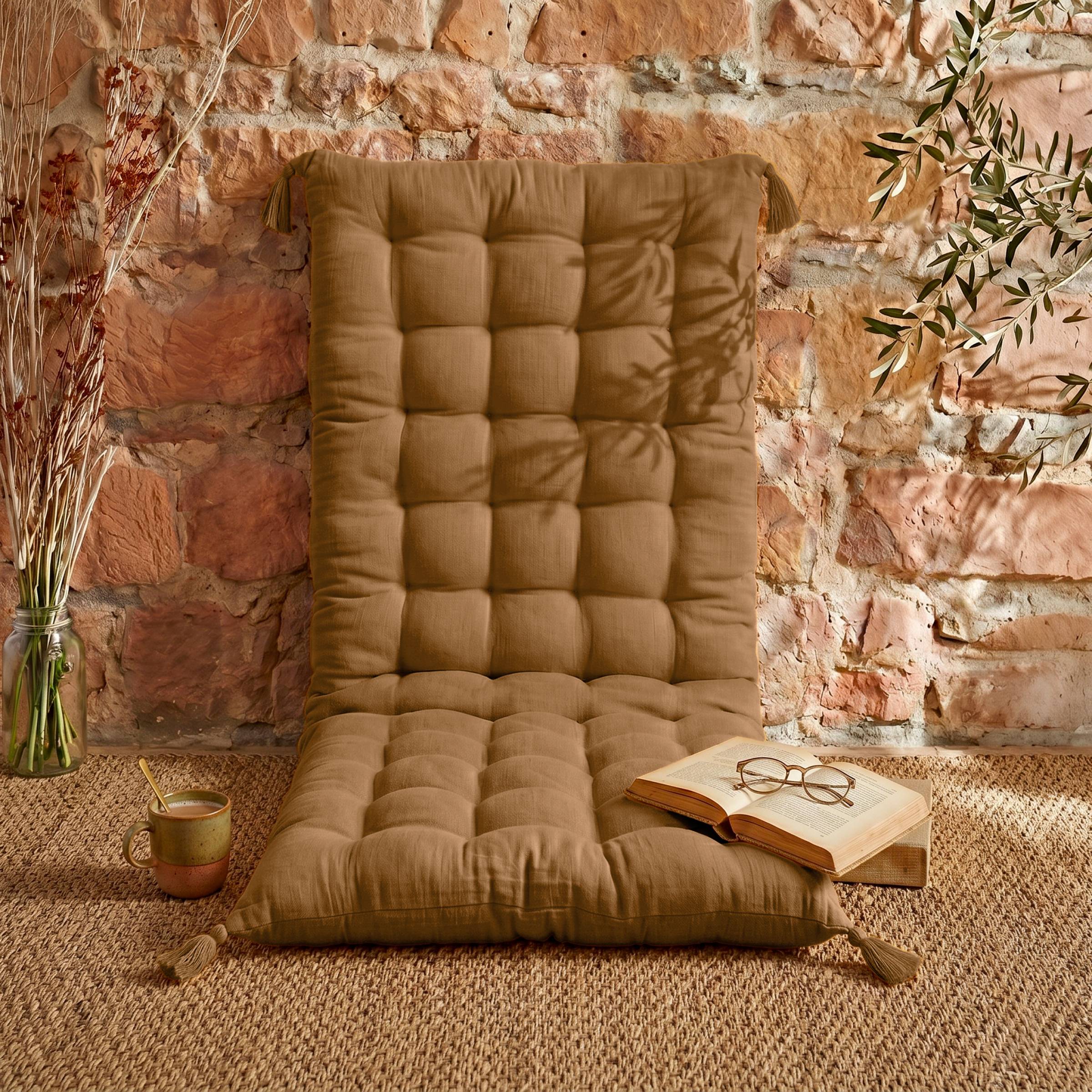 Camel muslin floor mattress