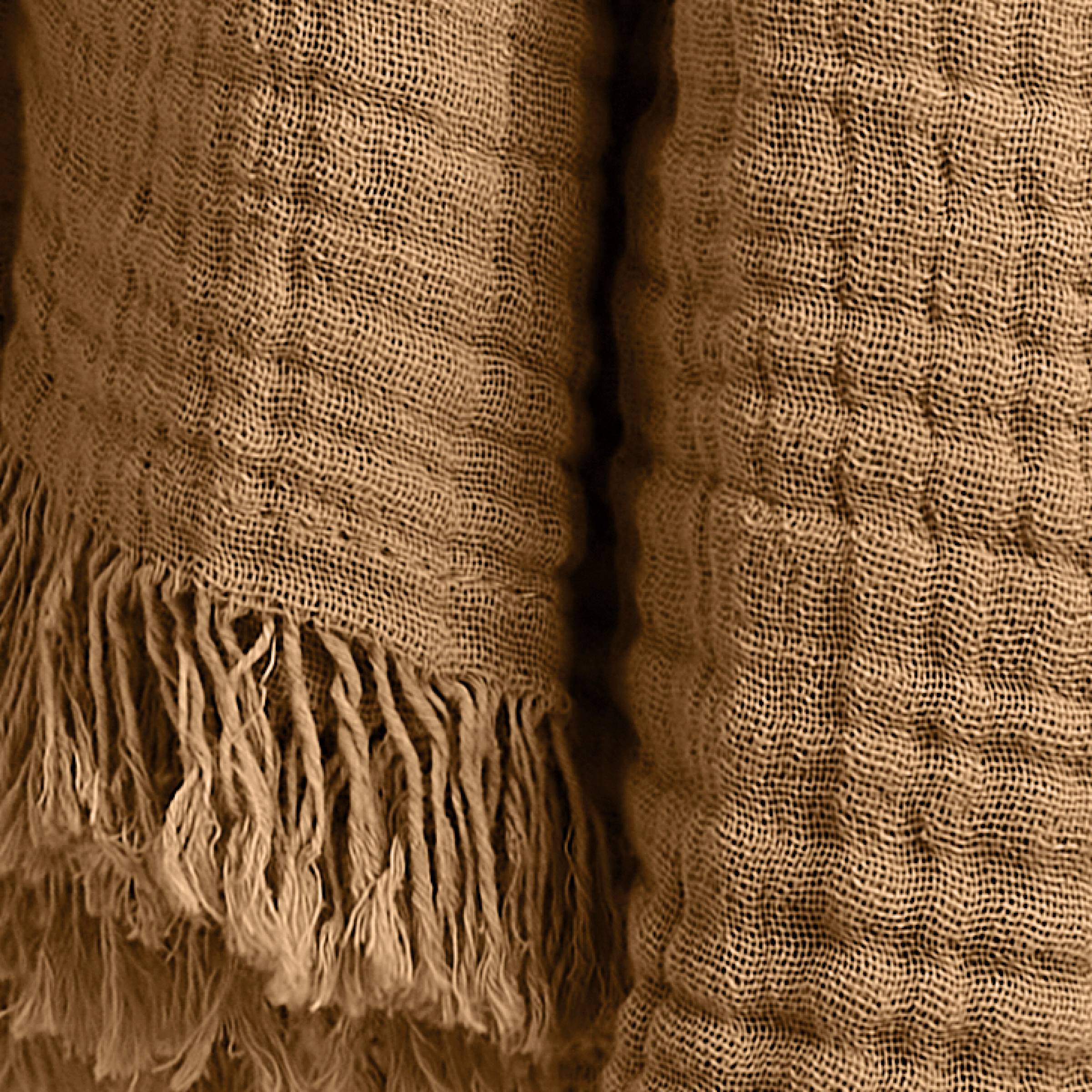Camel muslin throw