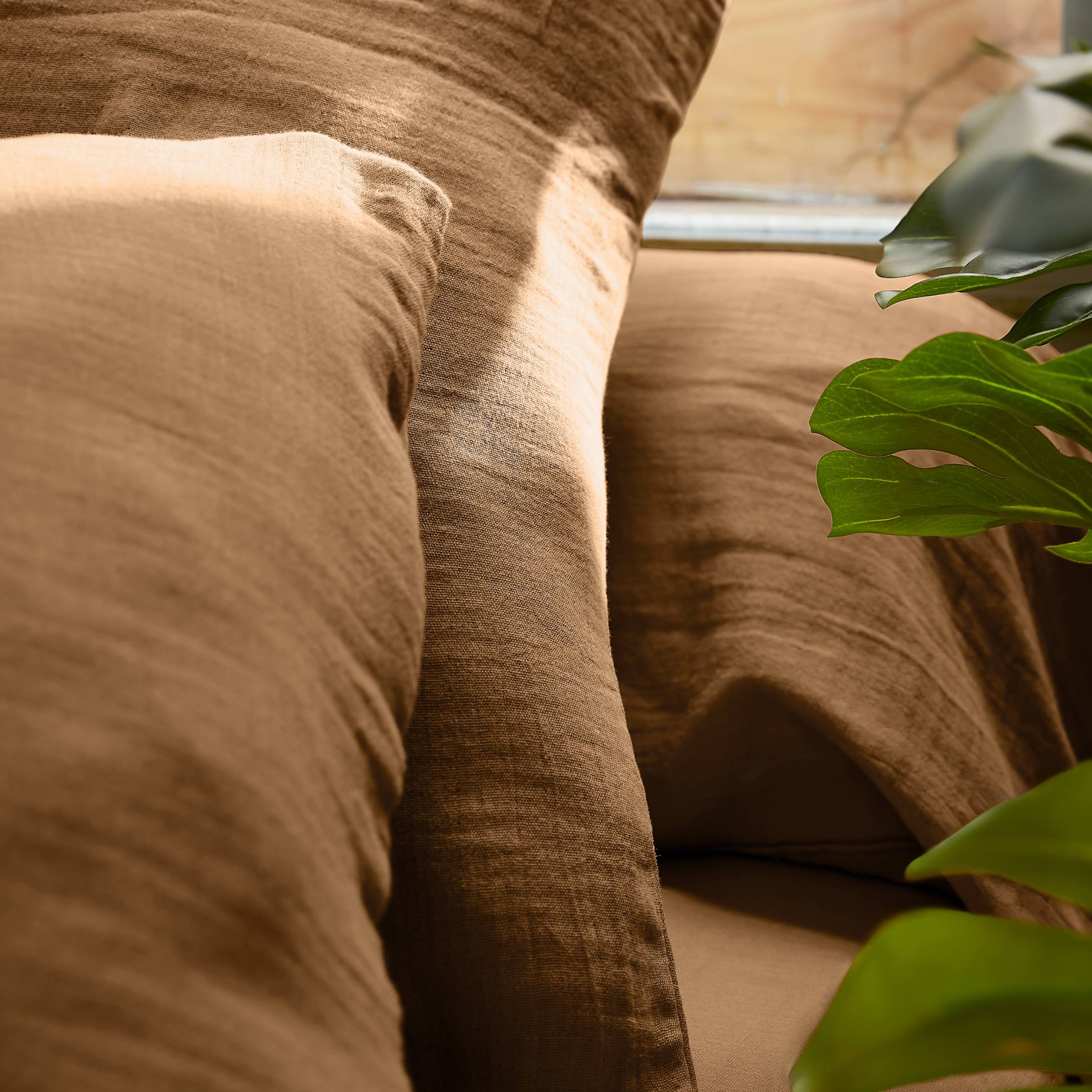Camel muslin pillowcase