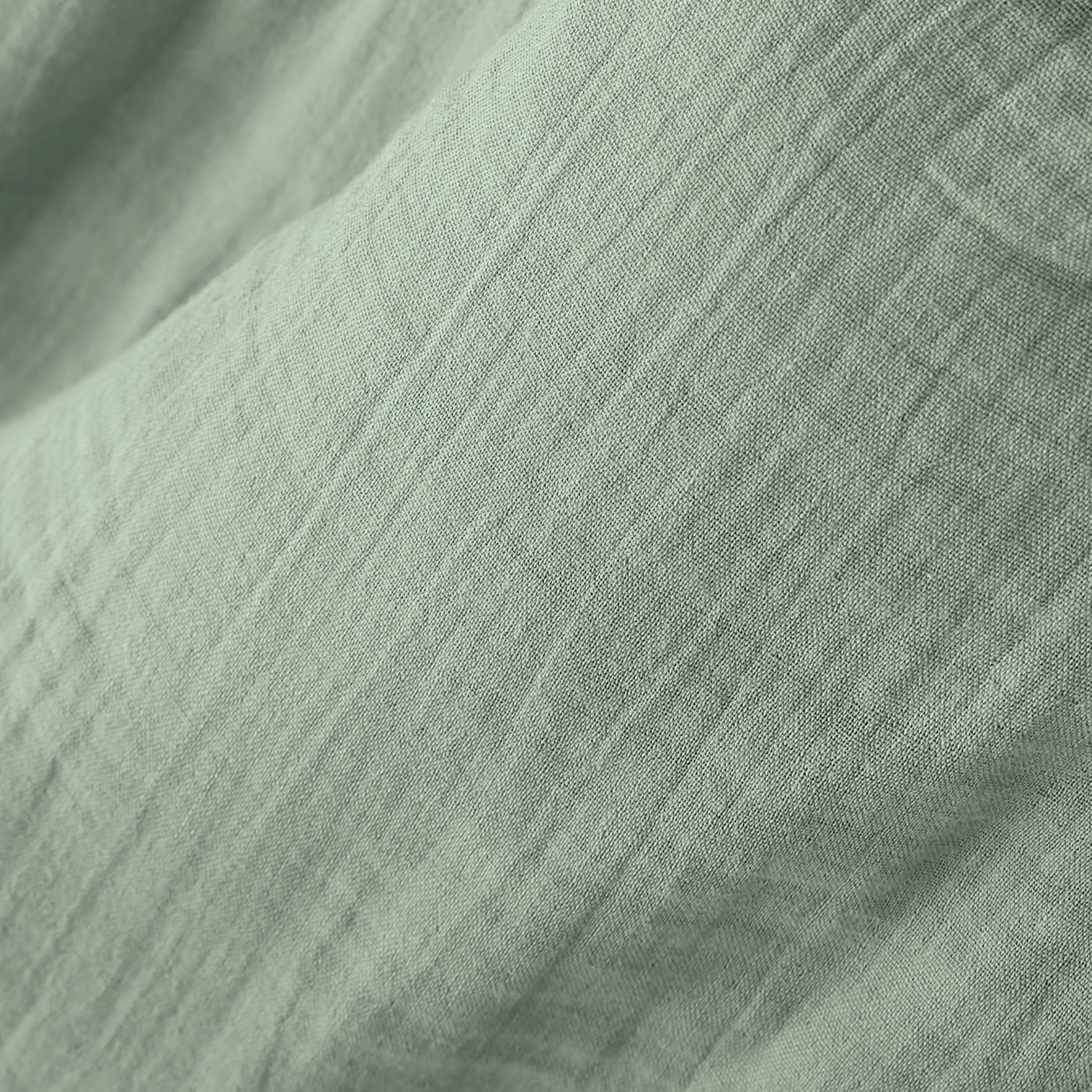Eucalyptus green muslin flat sheet