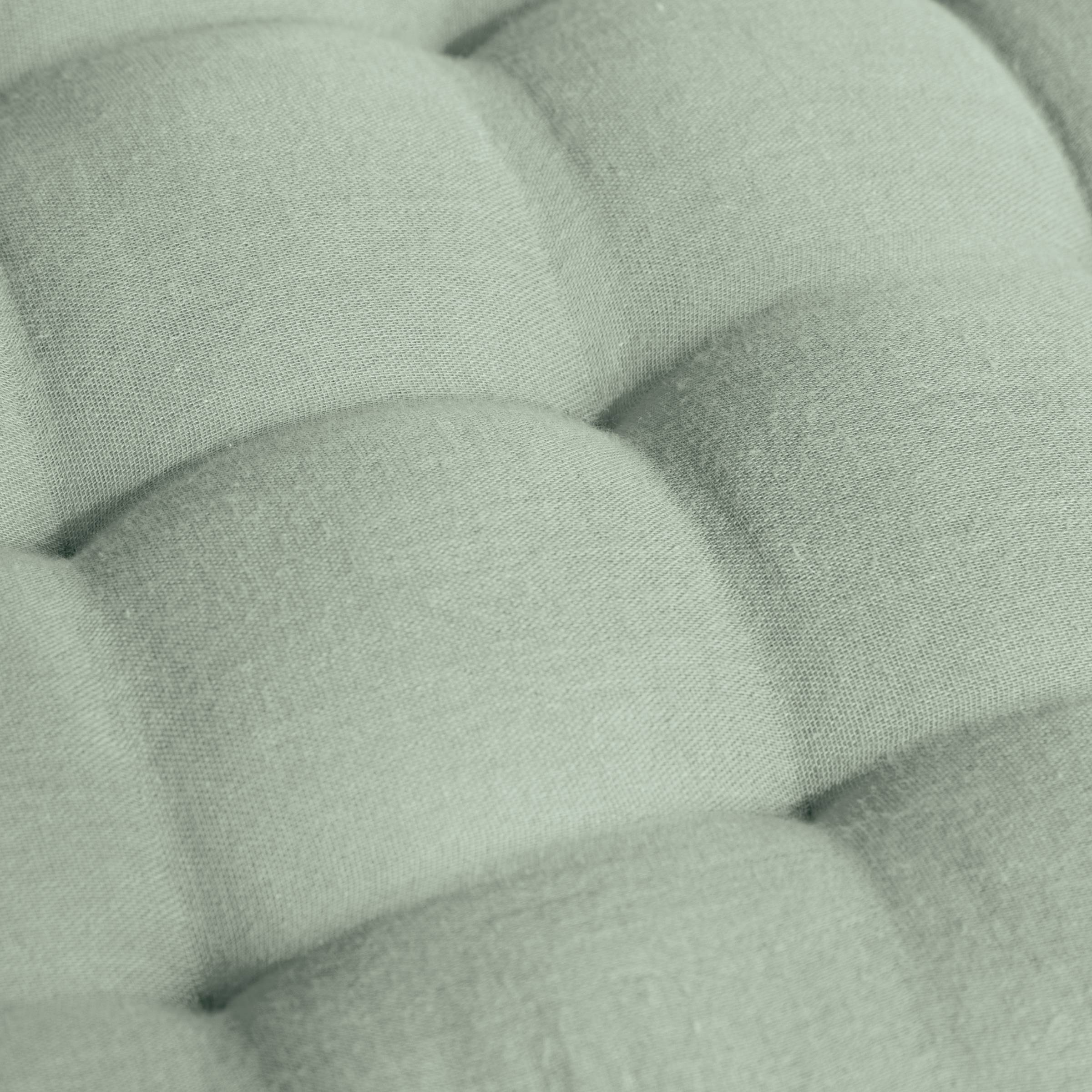 Eucalyptus green muslin chair cushion