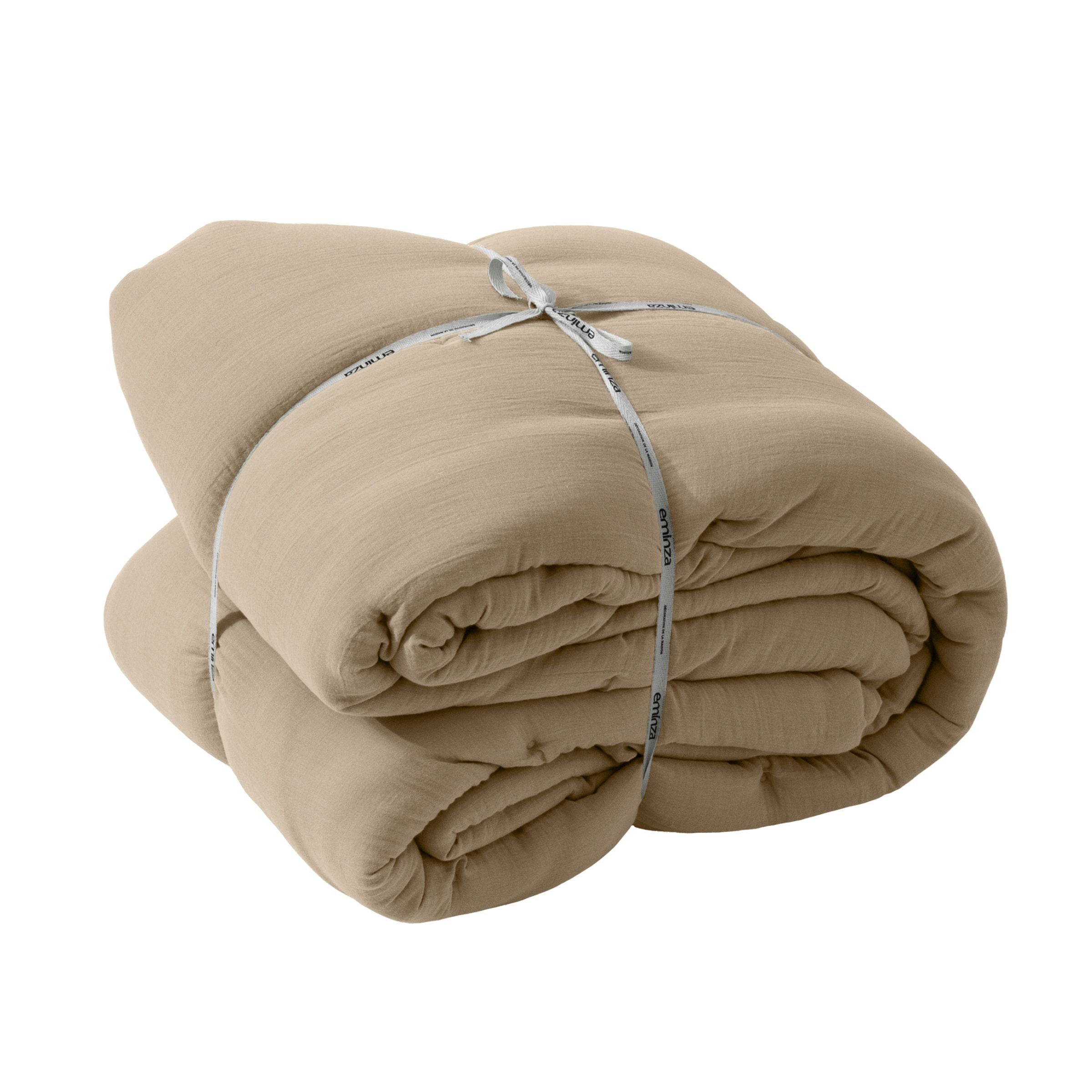 Taupe muslin bedspread