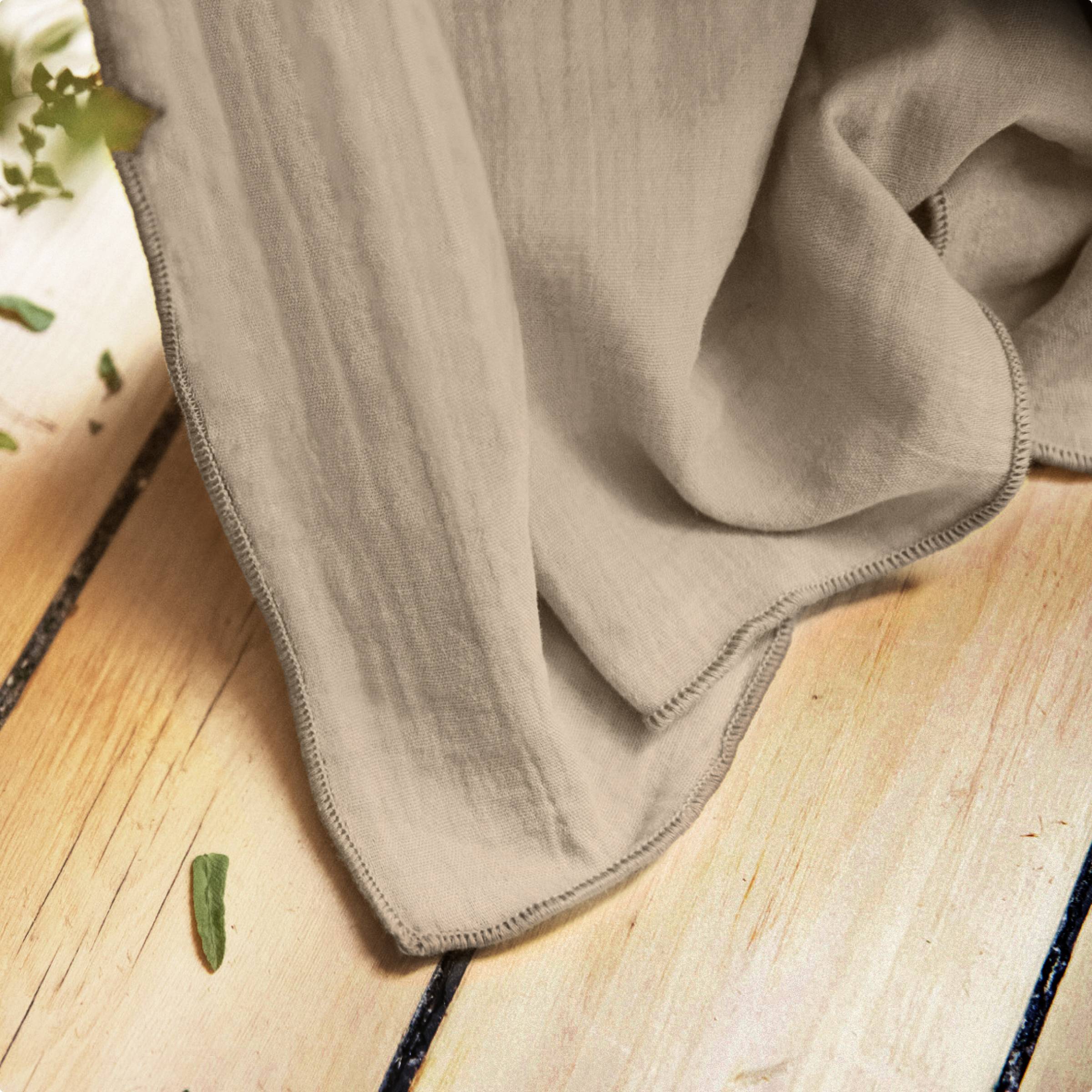 Taupe adjustable muslin curtain