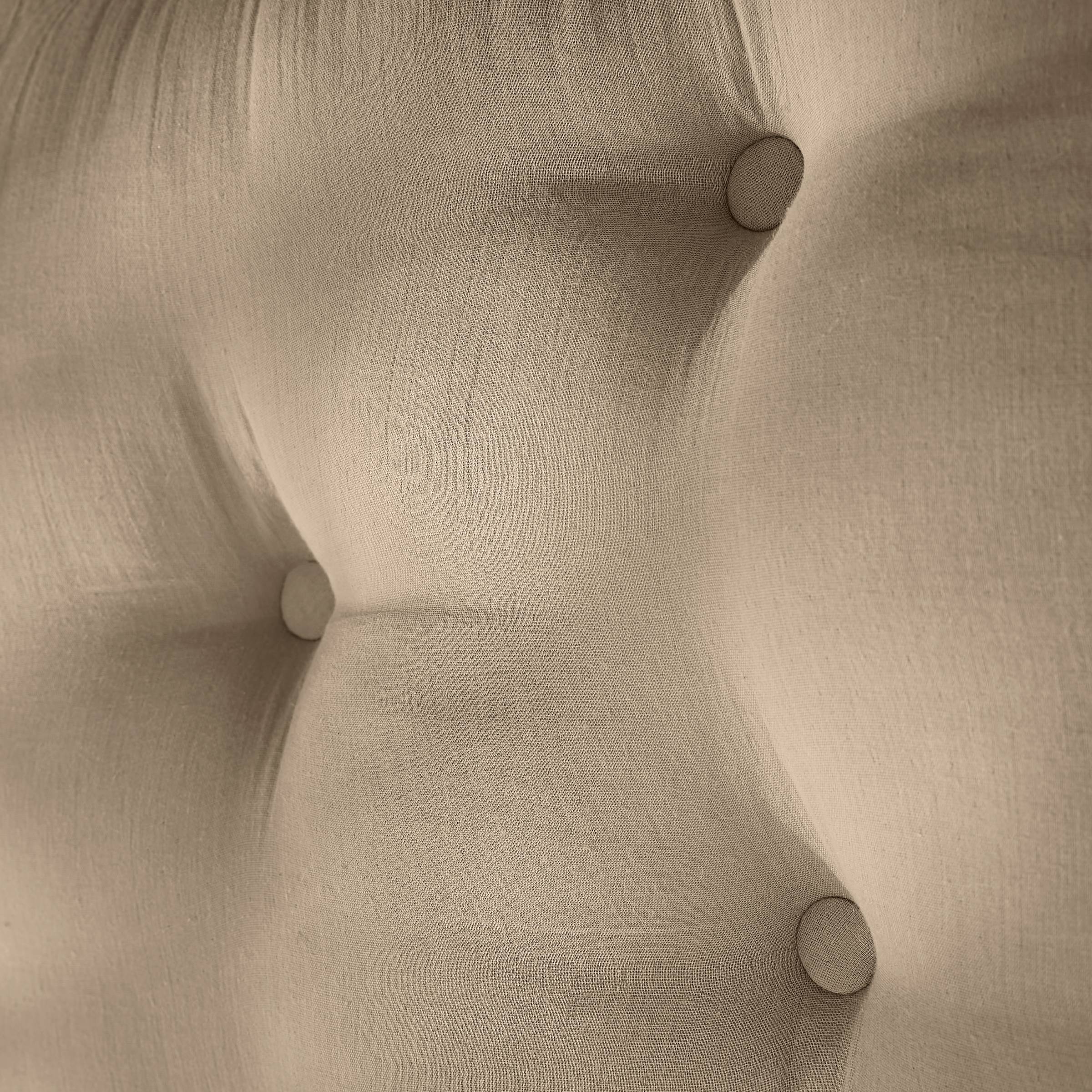 Taupe muslin headboard