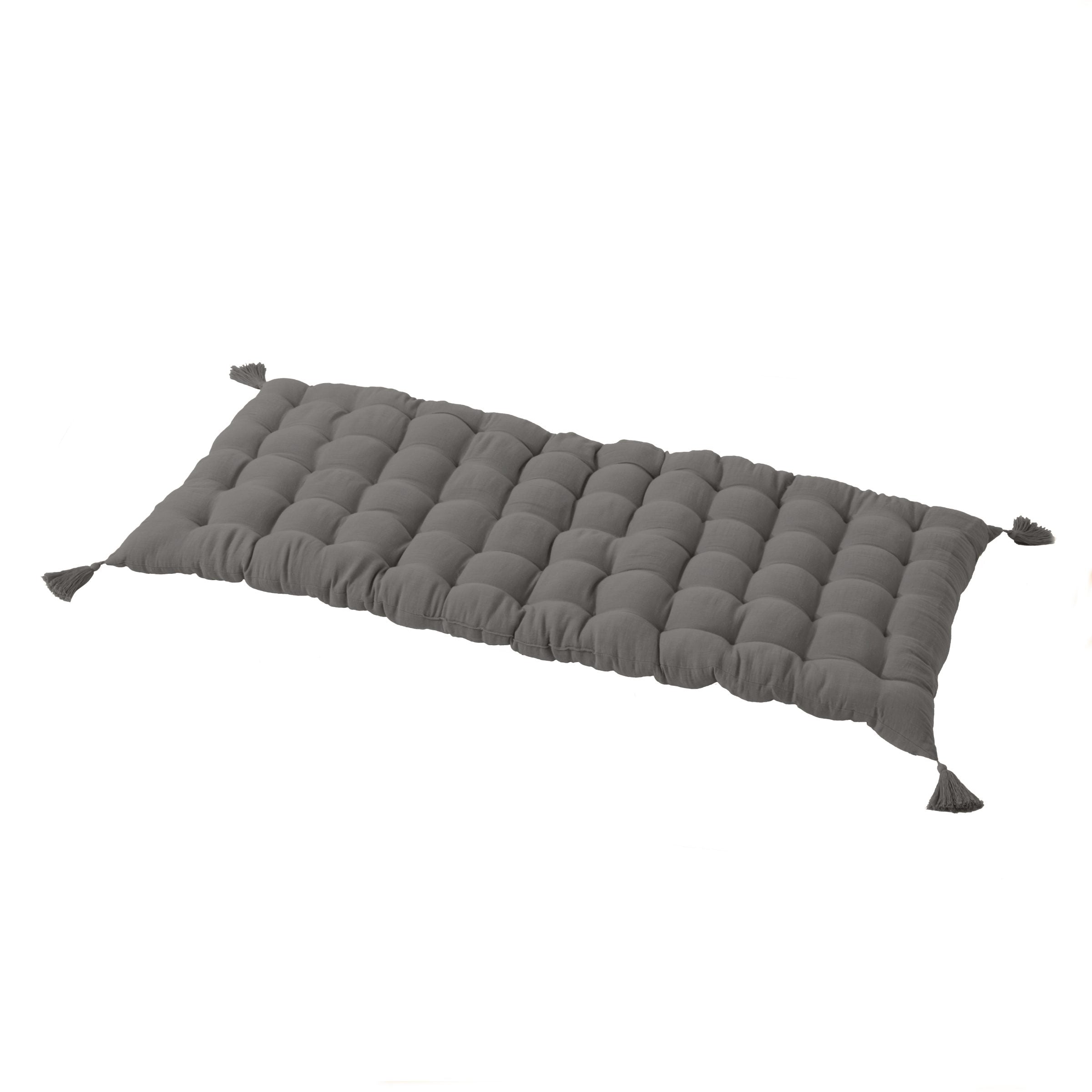 Dark grey muslin floor mattress