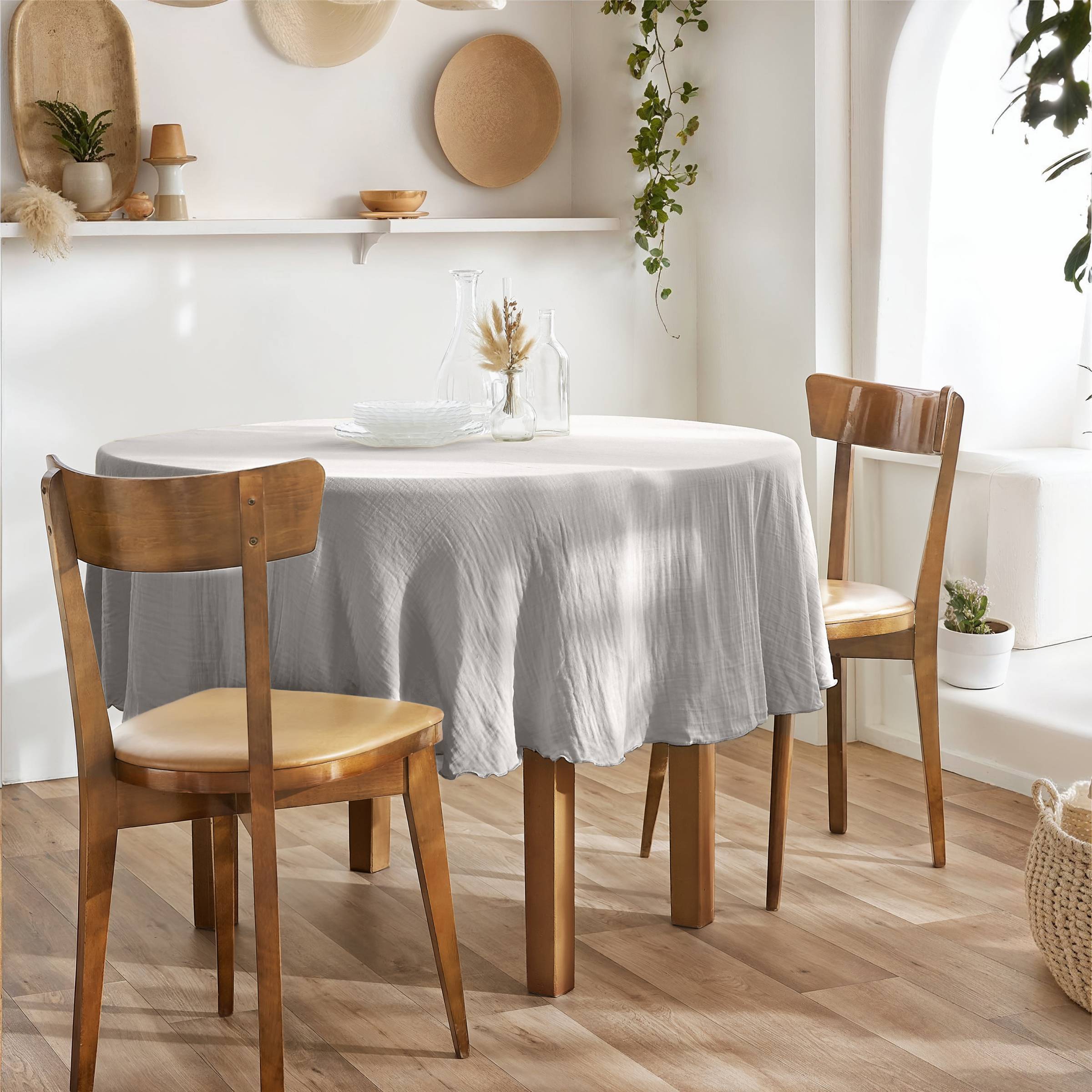 Cloud round muslin tablecloth