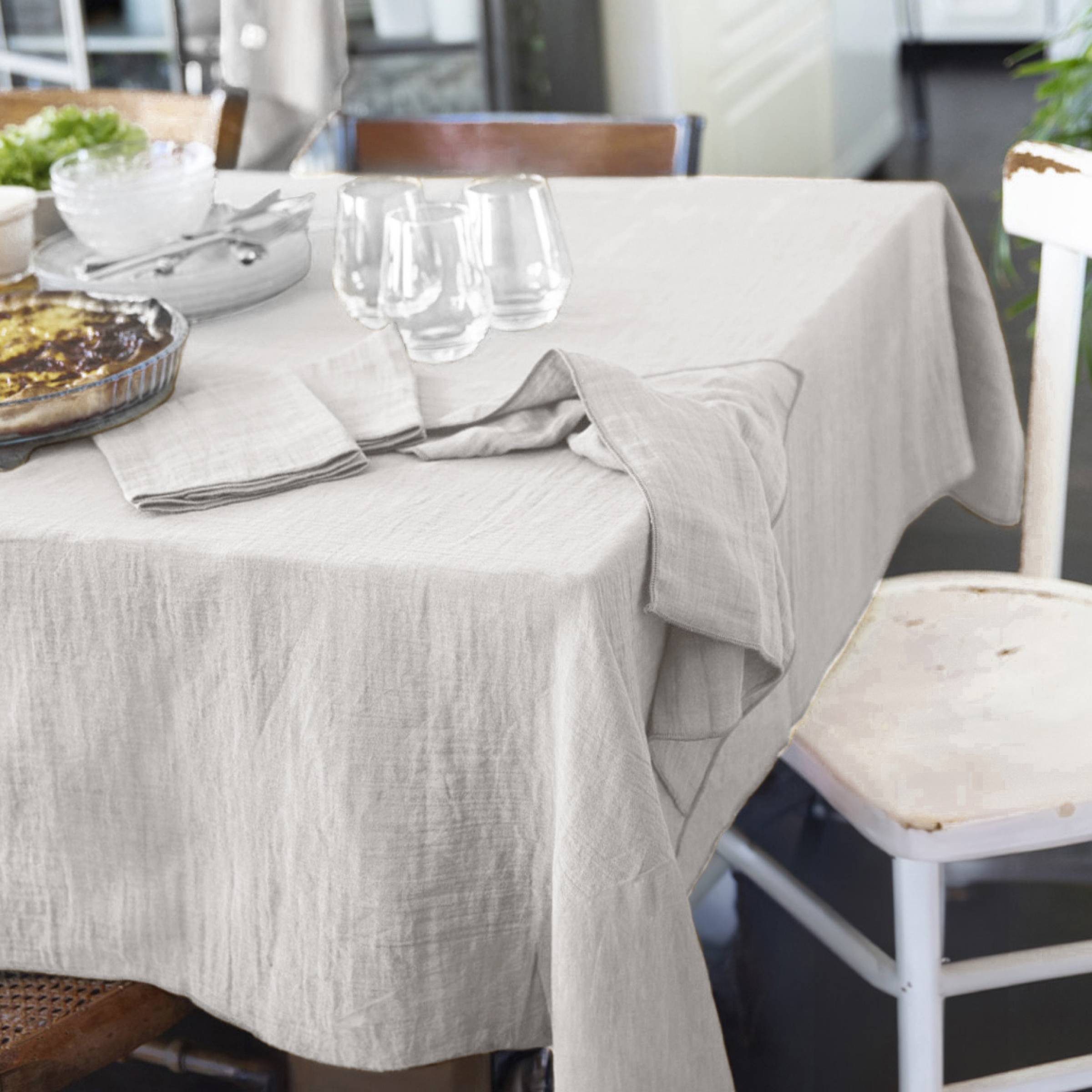 Cloud rectangular muslin tablecloth