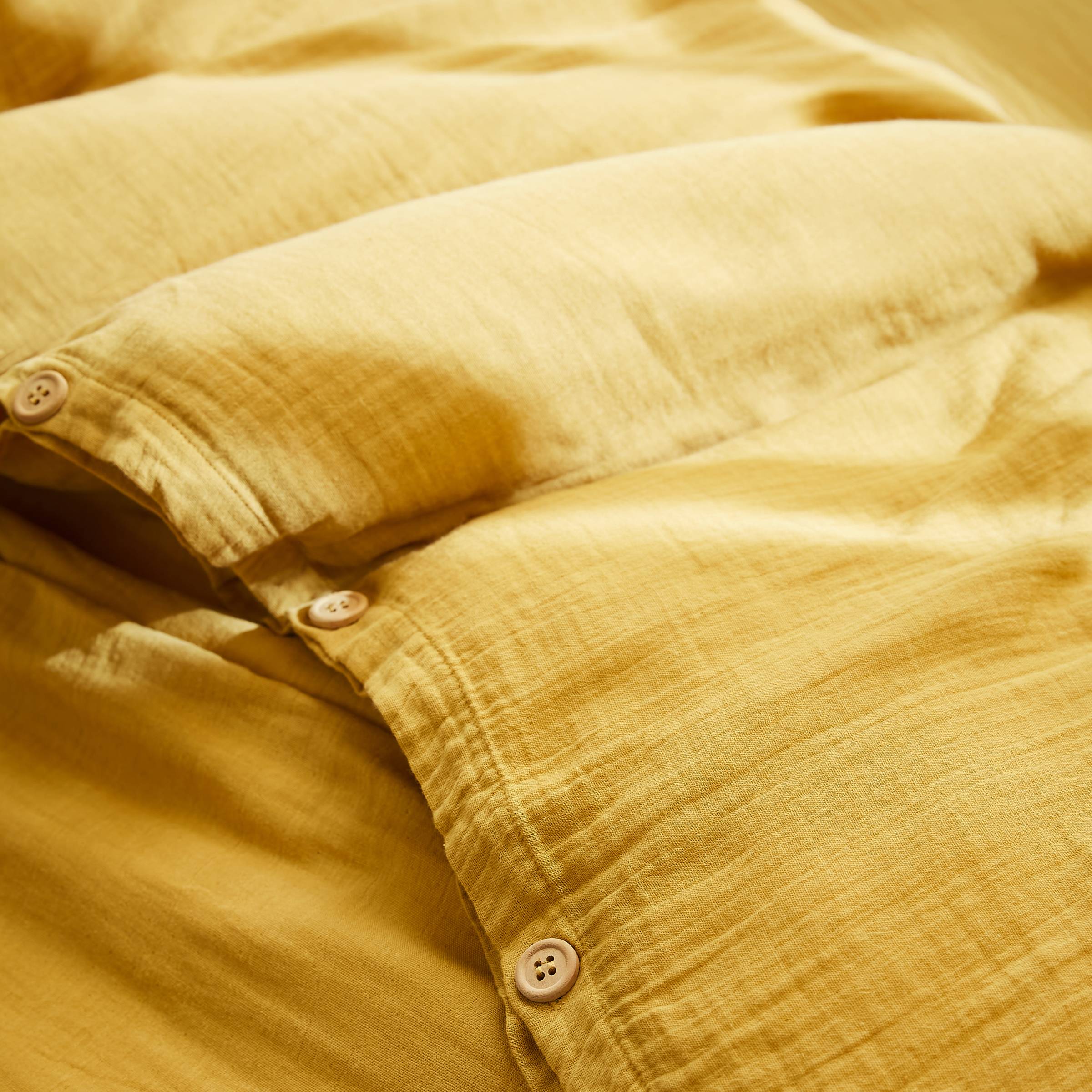 Saffron muslin duvet cover