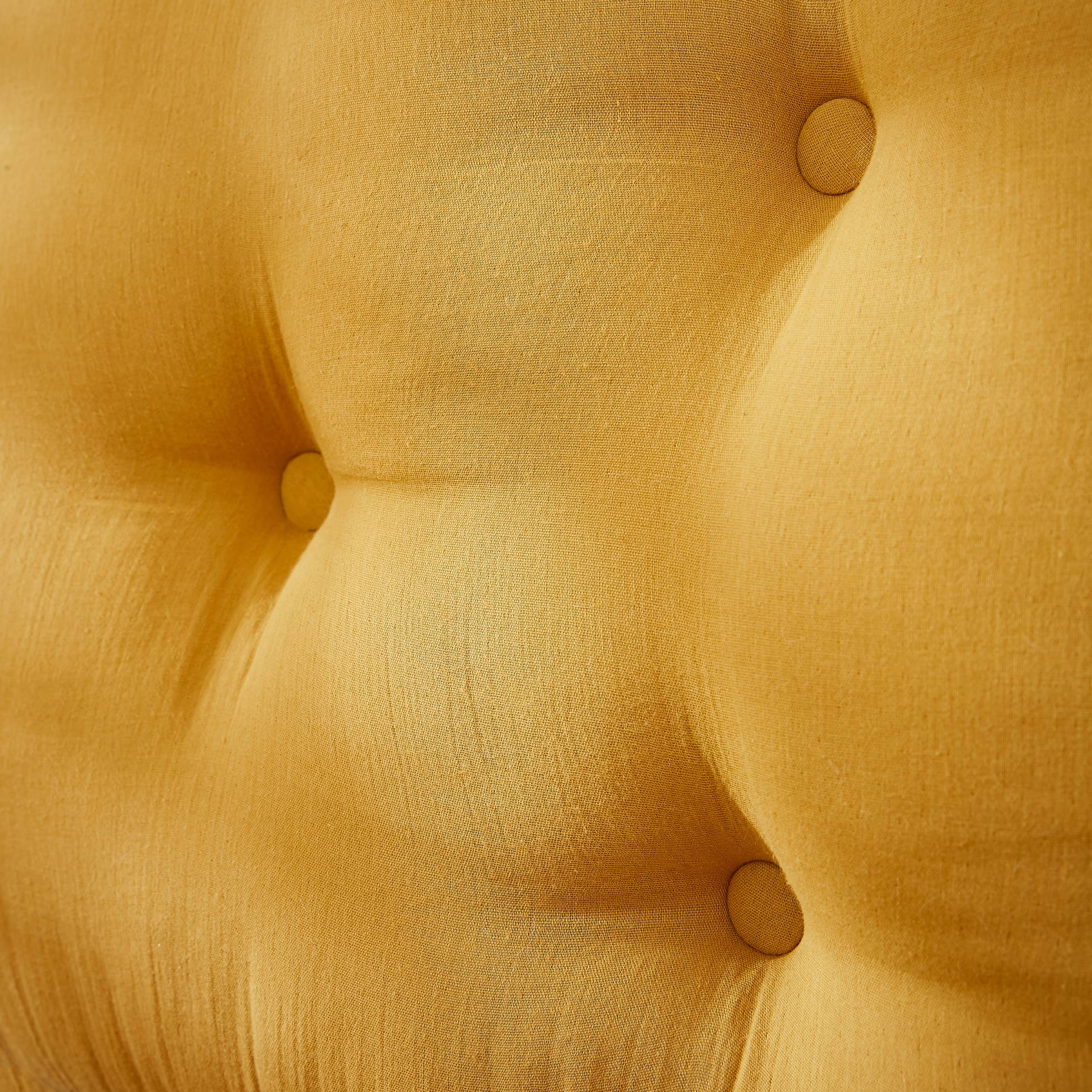 Saffron muslin headboard