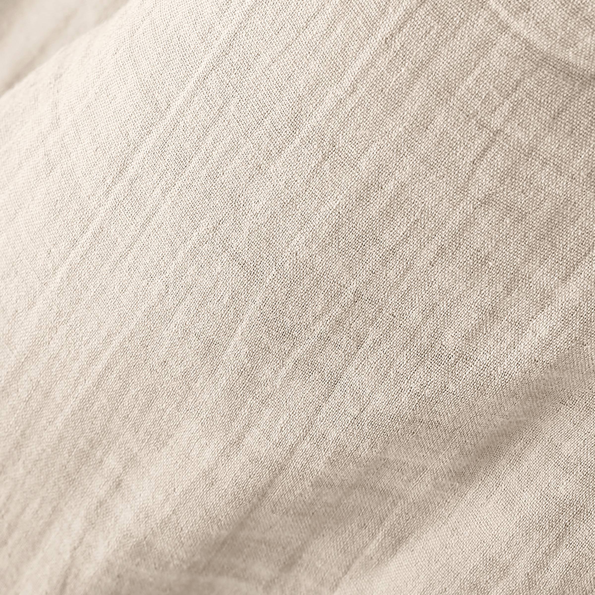 Beige muslin pencil pleat curtain