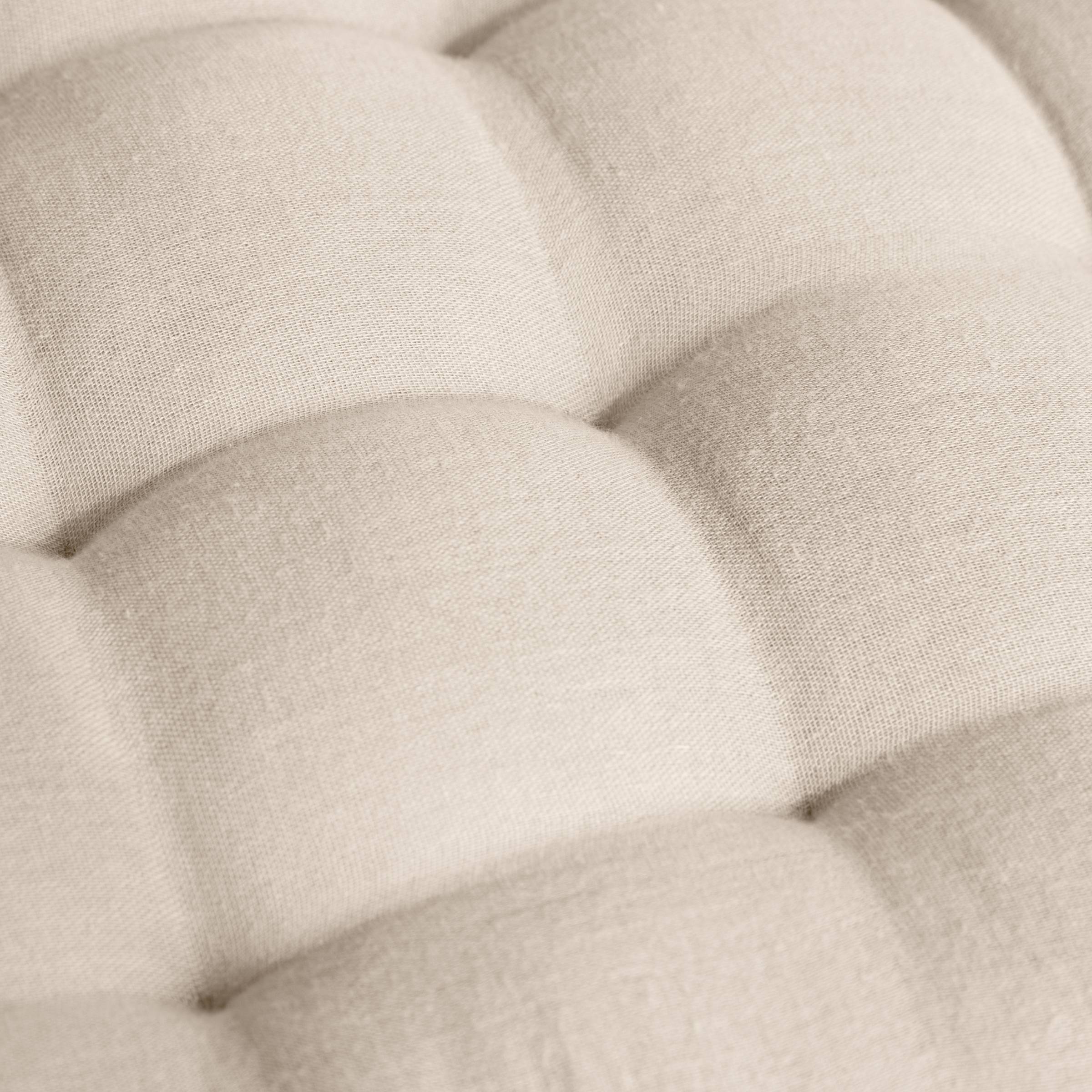 Beige muslin chair cushion