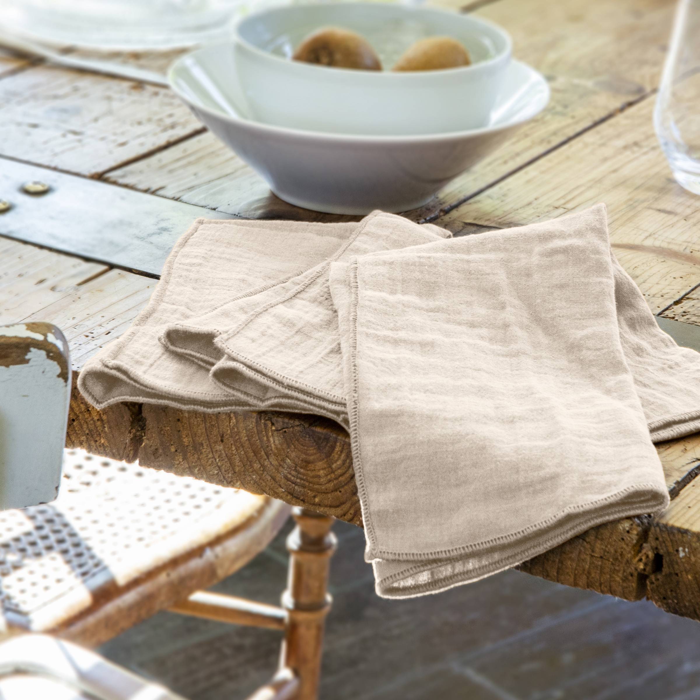 Beige muslin napkin - set of 3