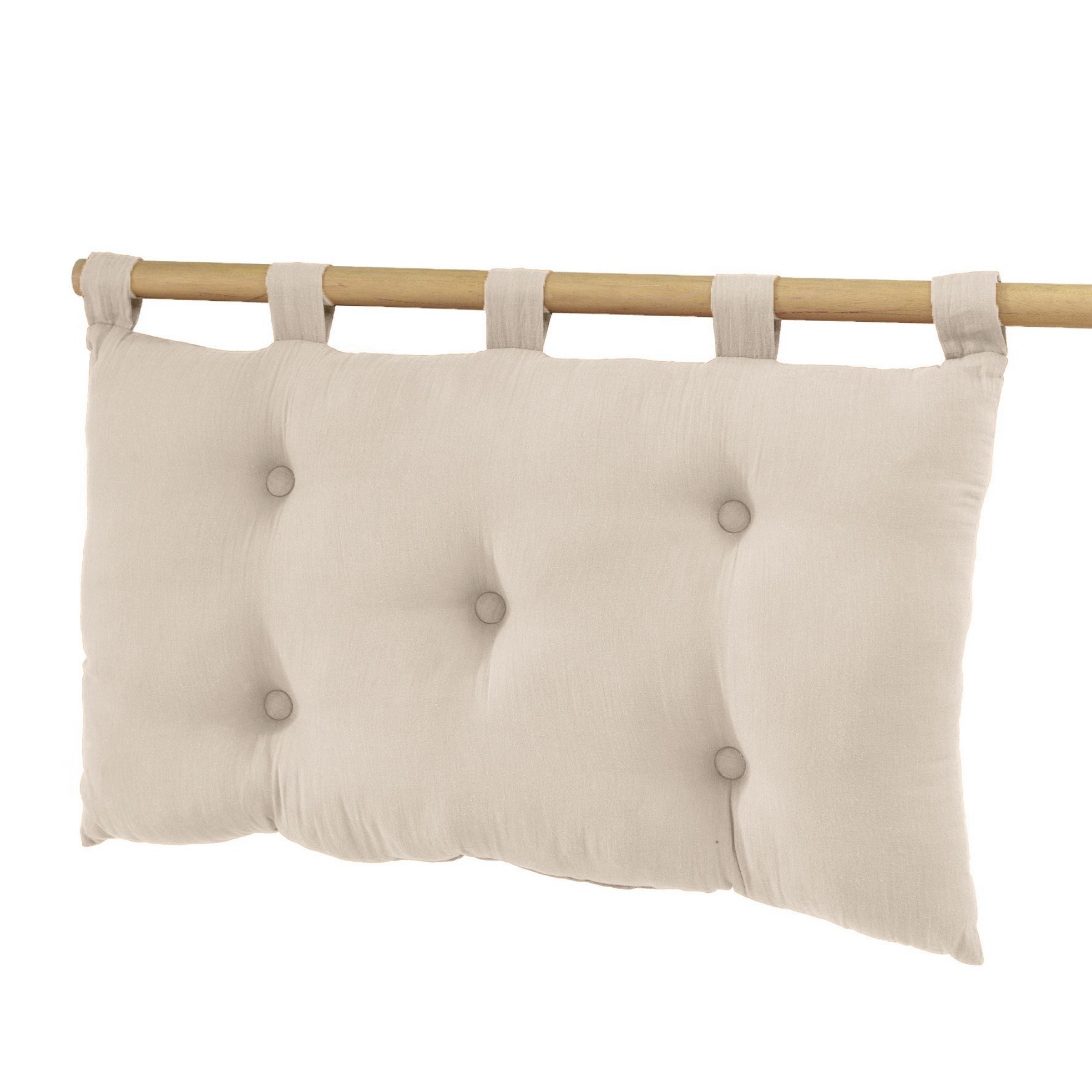 Beige muslin headboard