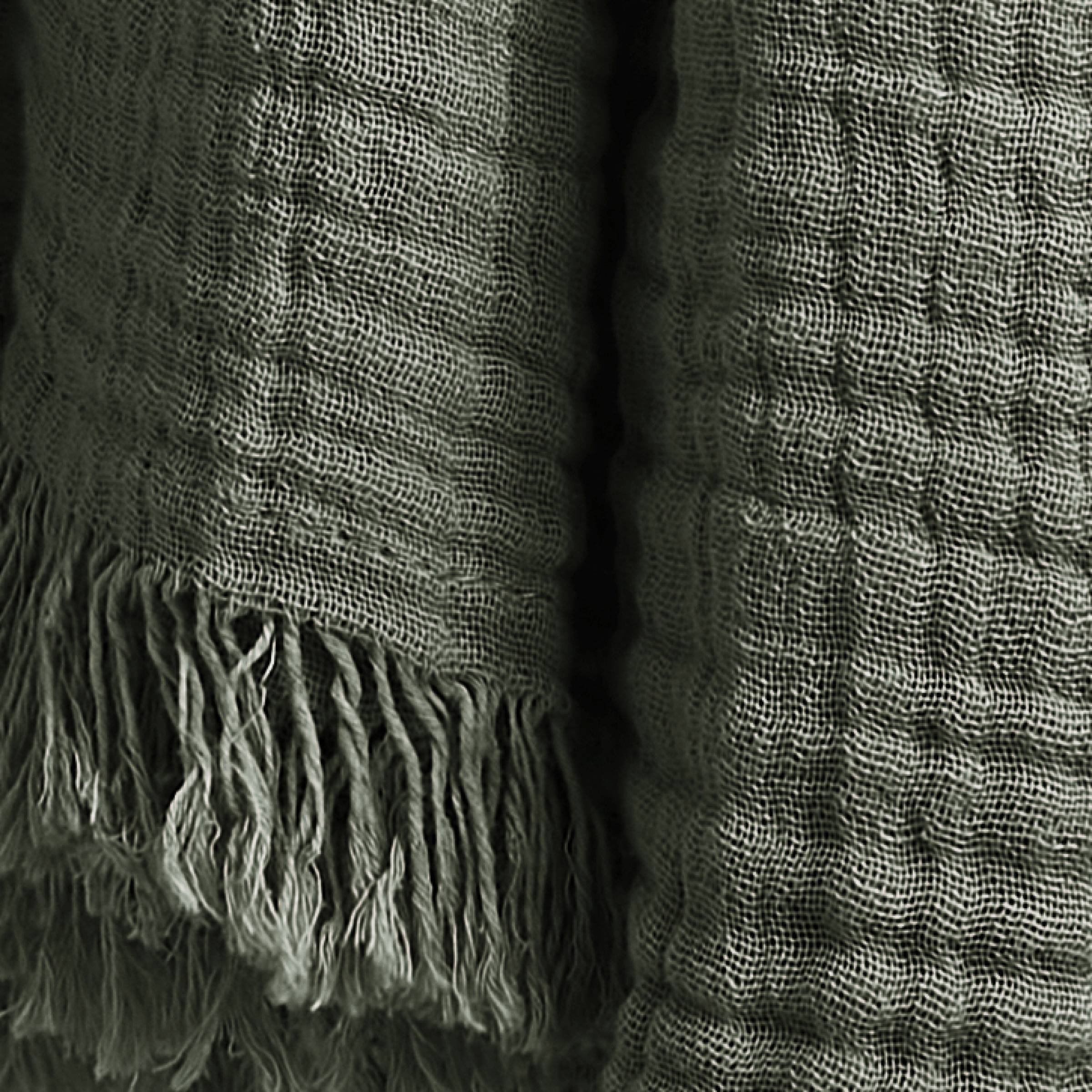 Rosemary green muslin throw