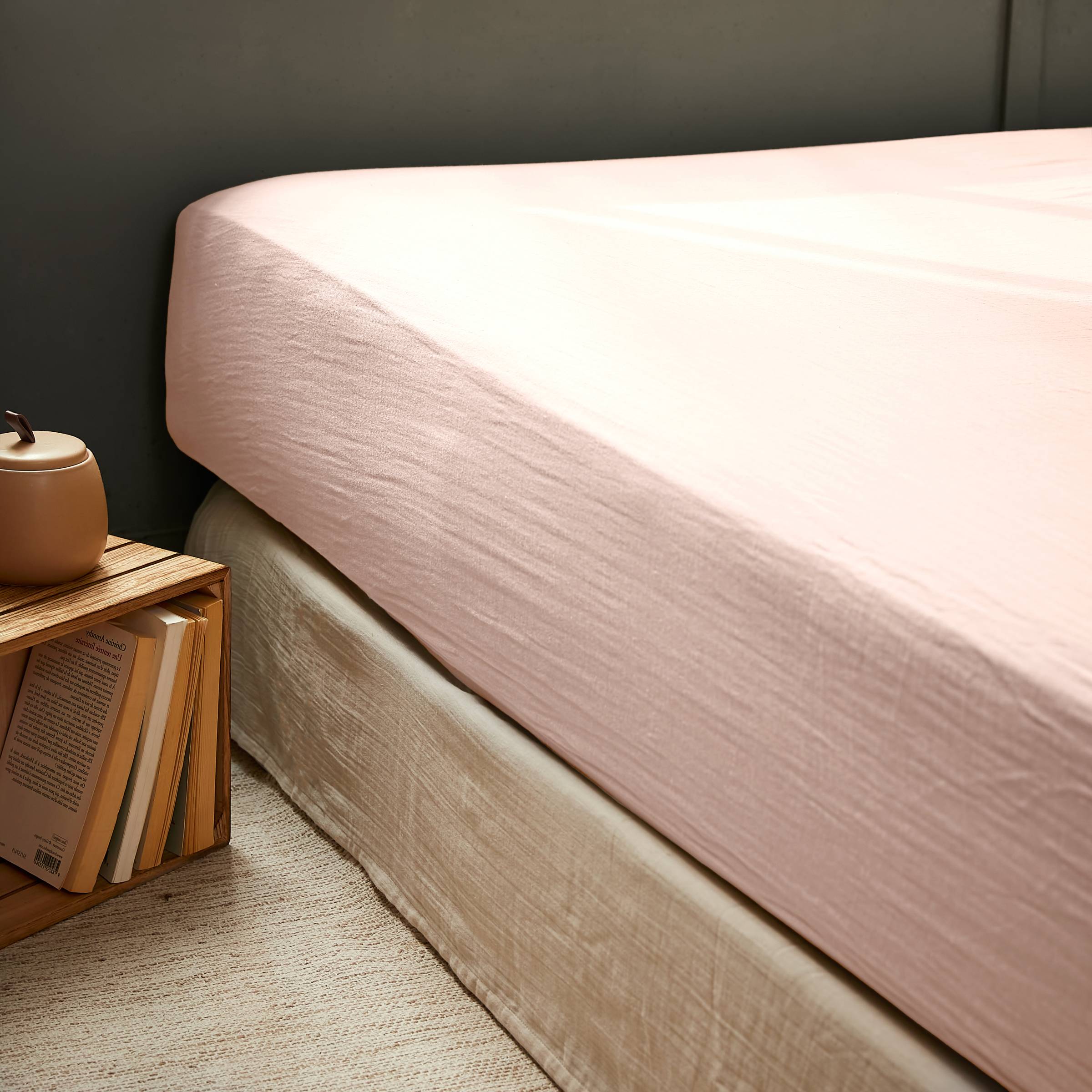 Marshmallow muslin fitted sheet