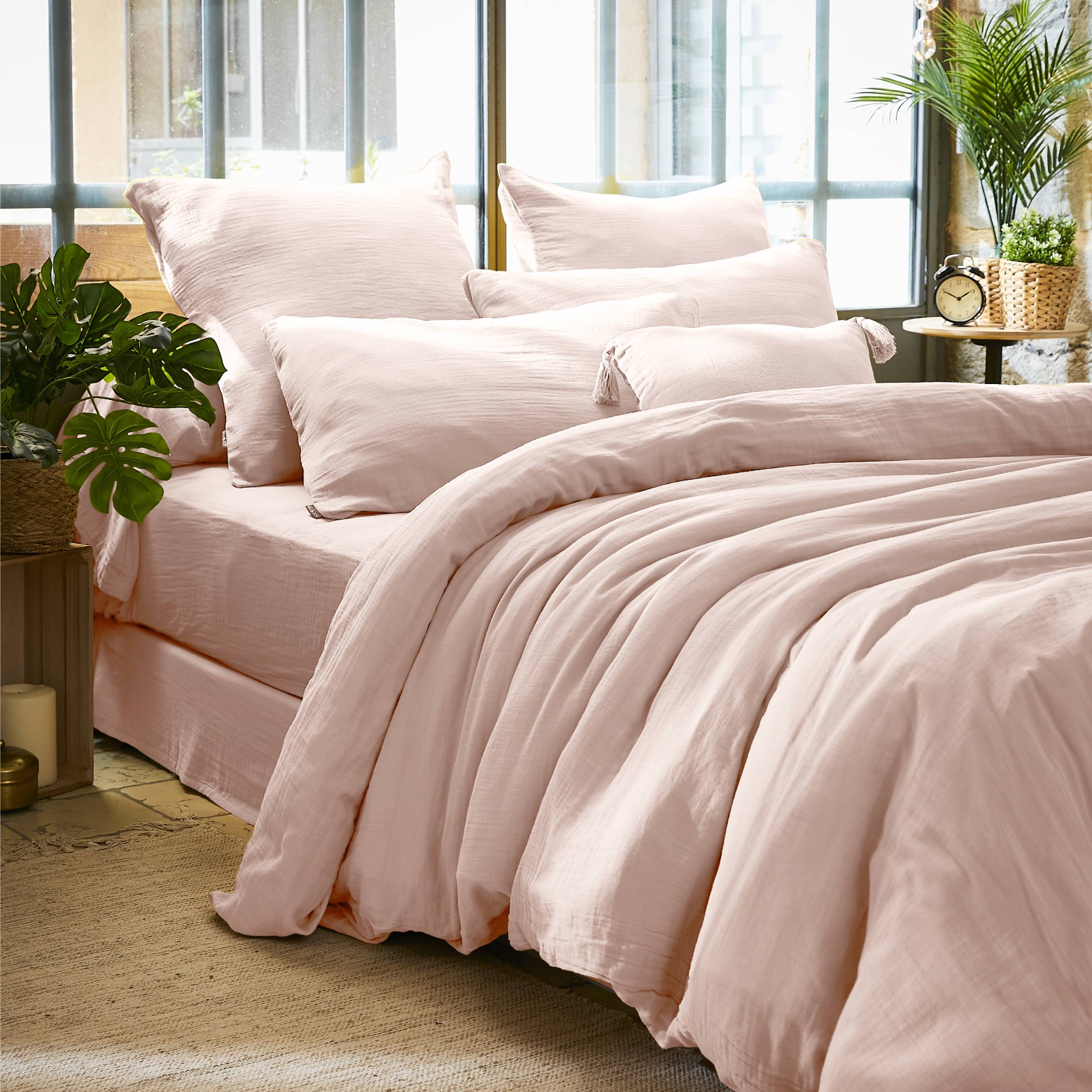 Marshmallow muslin duvet cover