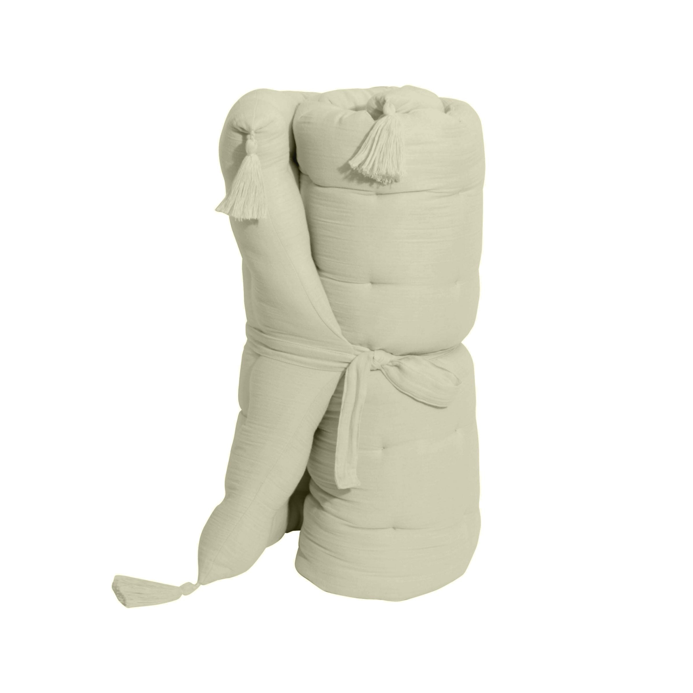 Light green muslin floor mattress