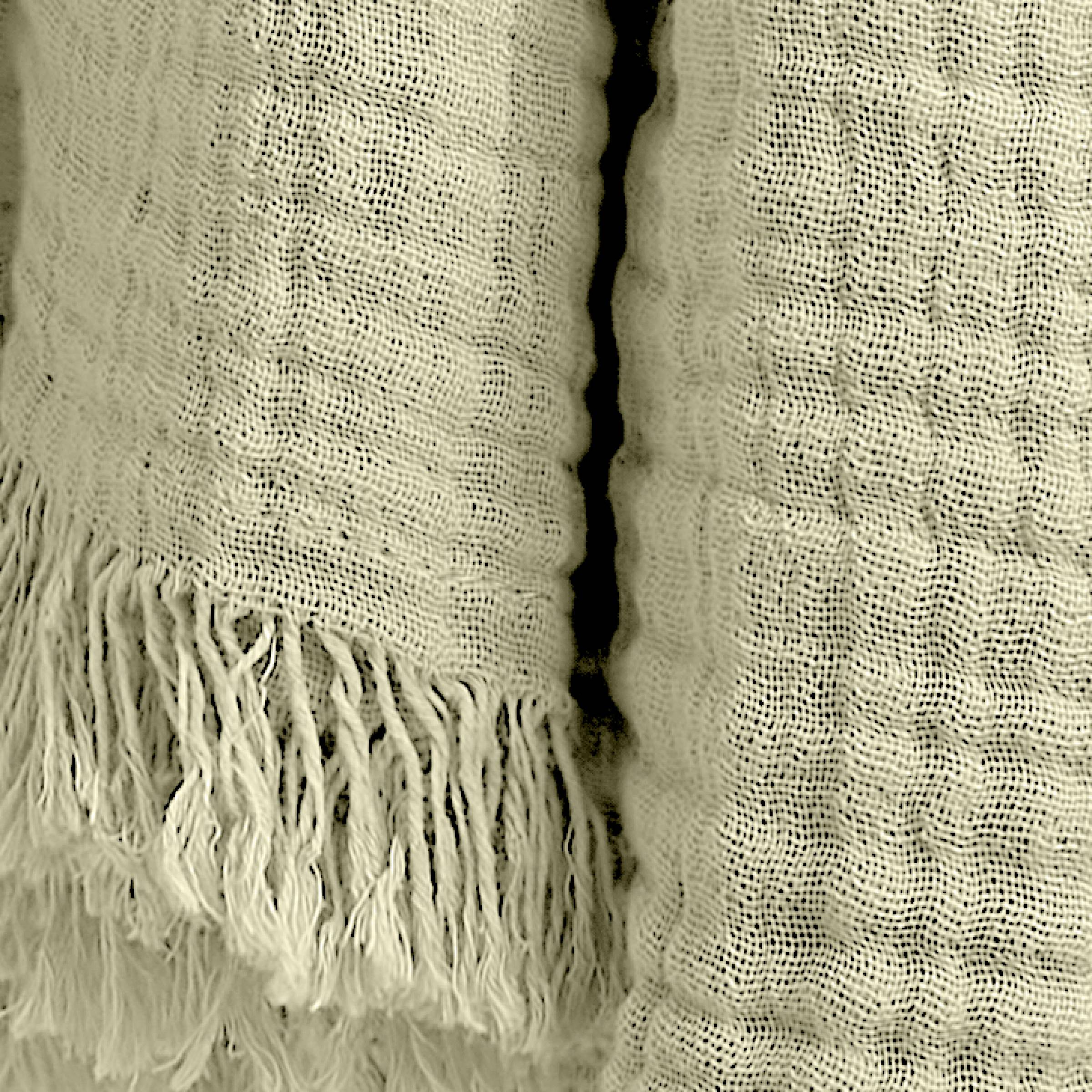Light green muslin throw