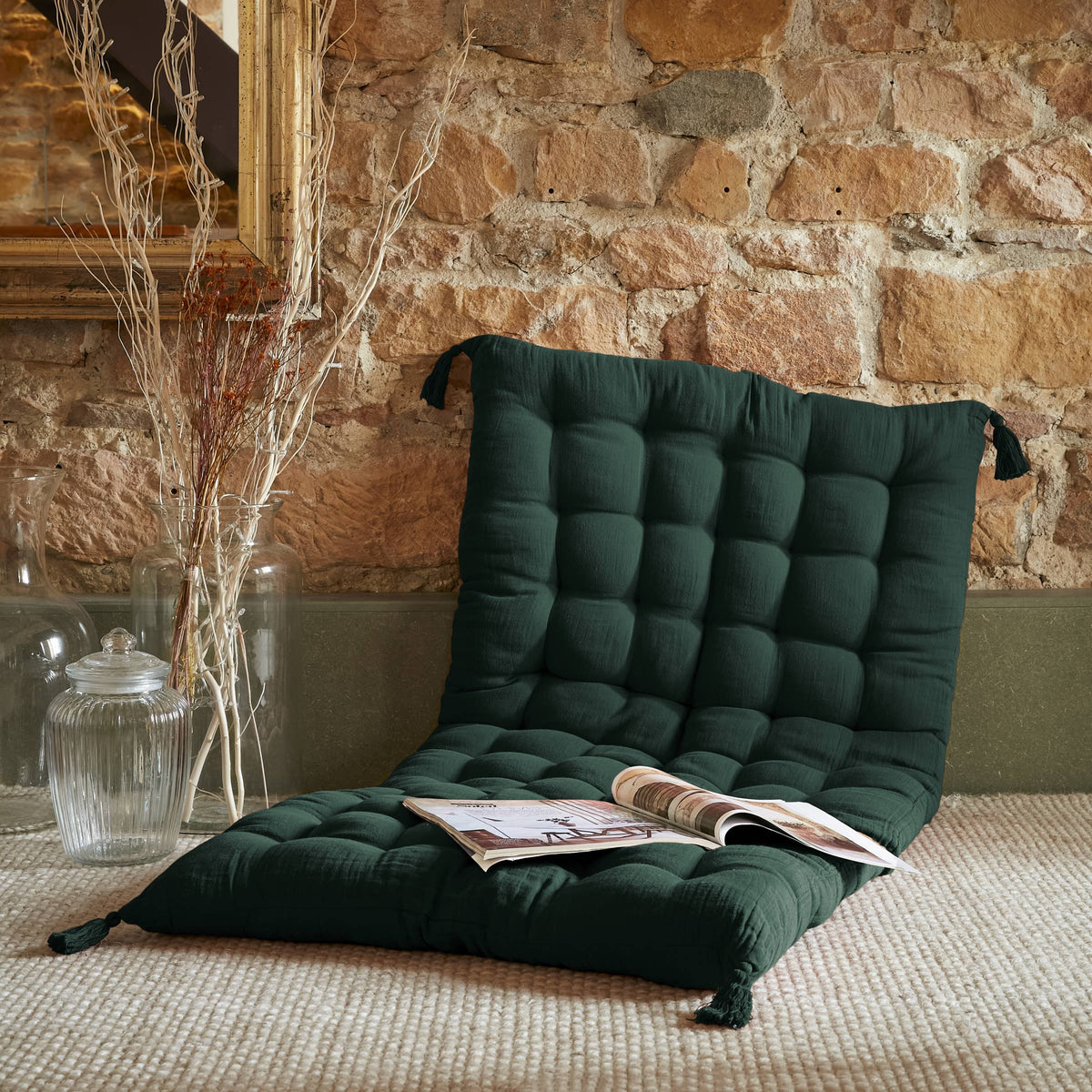 Fir green muslin floor mattress
