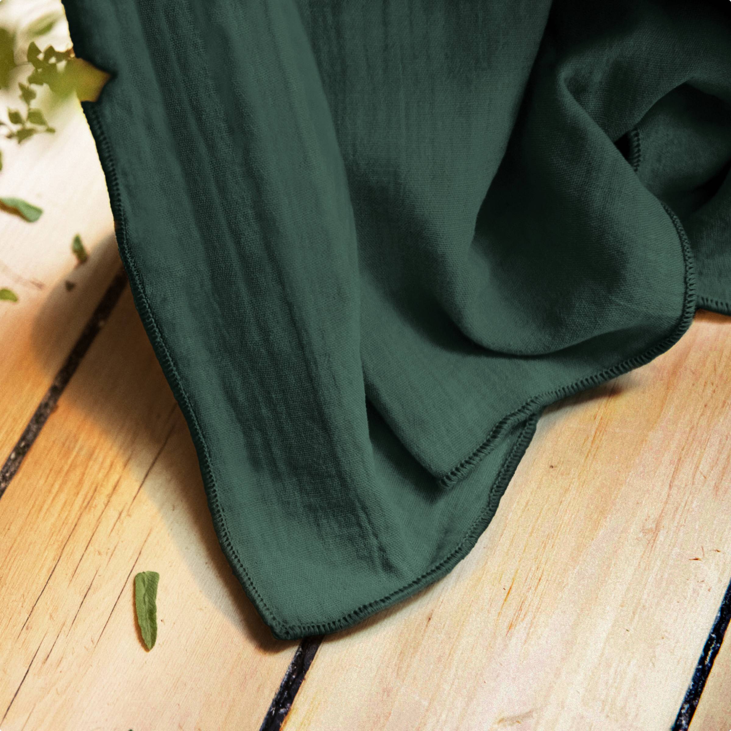 Fir tree muslin pencil pleat curtain