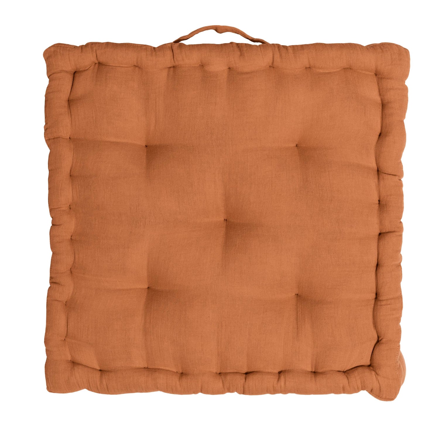 Apricot muslin floor cushion