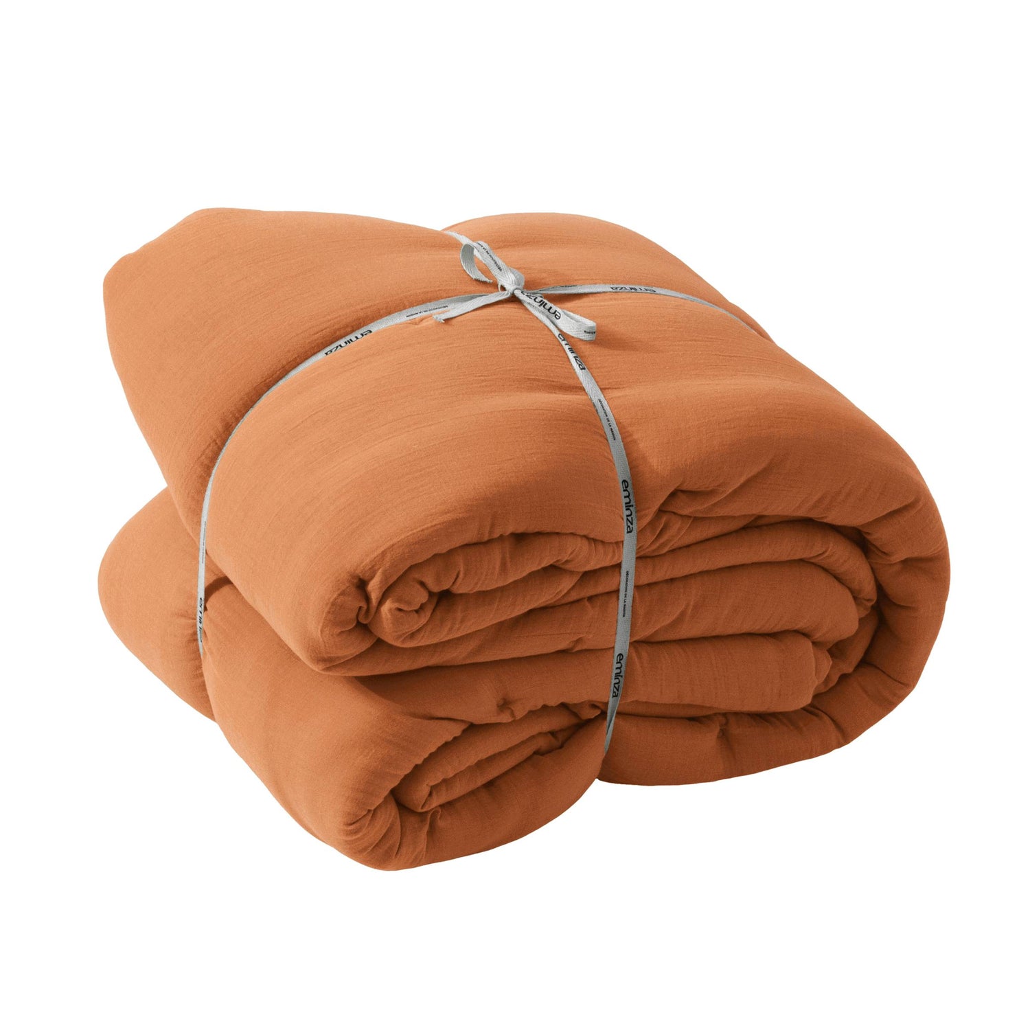Apricot muslin bedspread