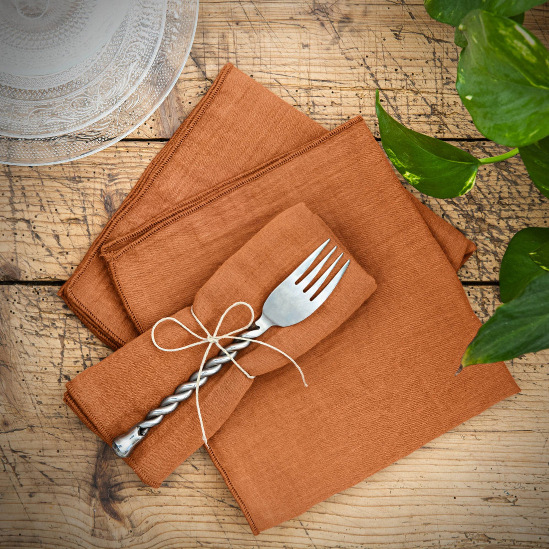 Apricot muslin napkin - set of 3
