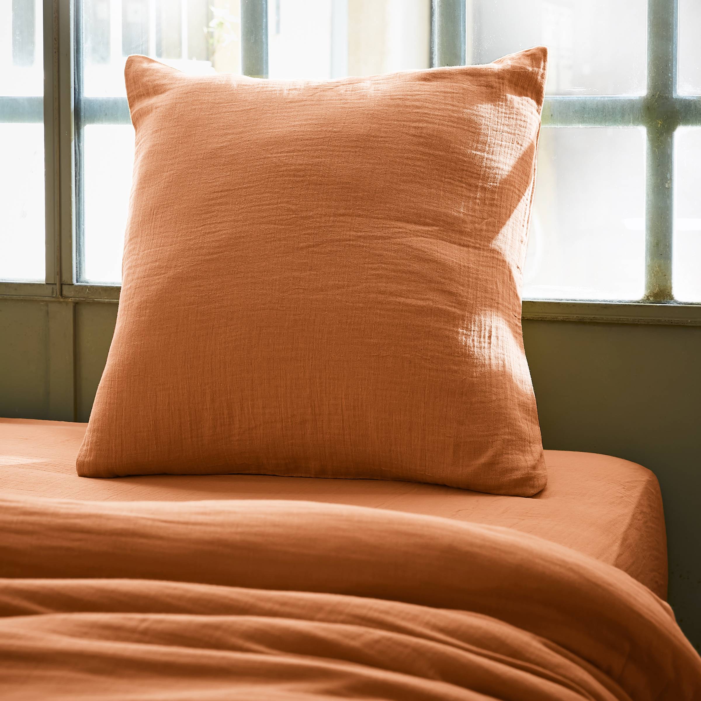 Apricot muslin pillowcase