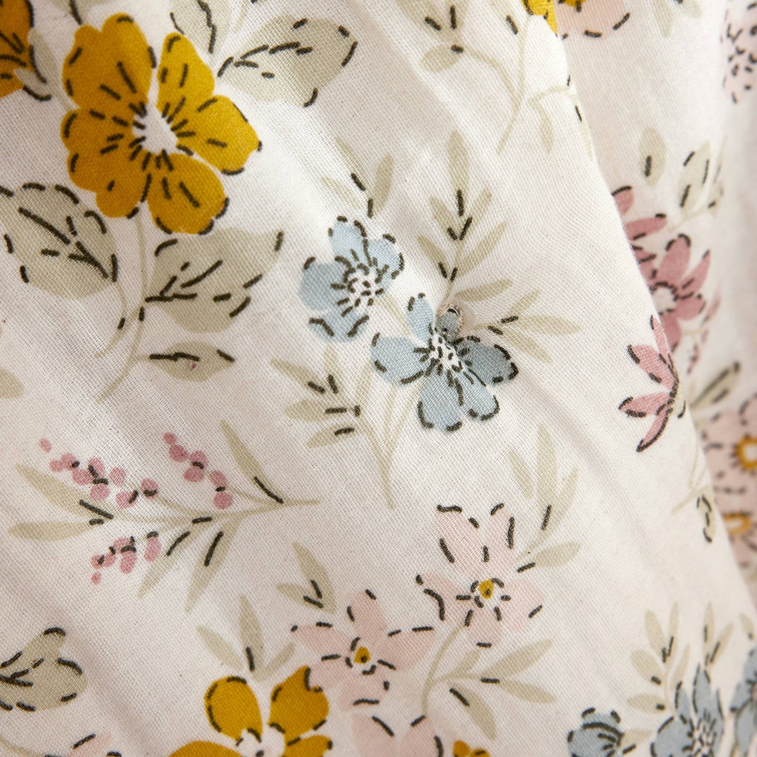Aquarelle beige muslin pillowcase