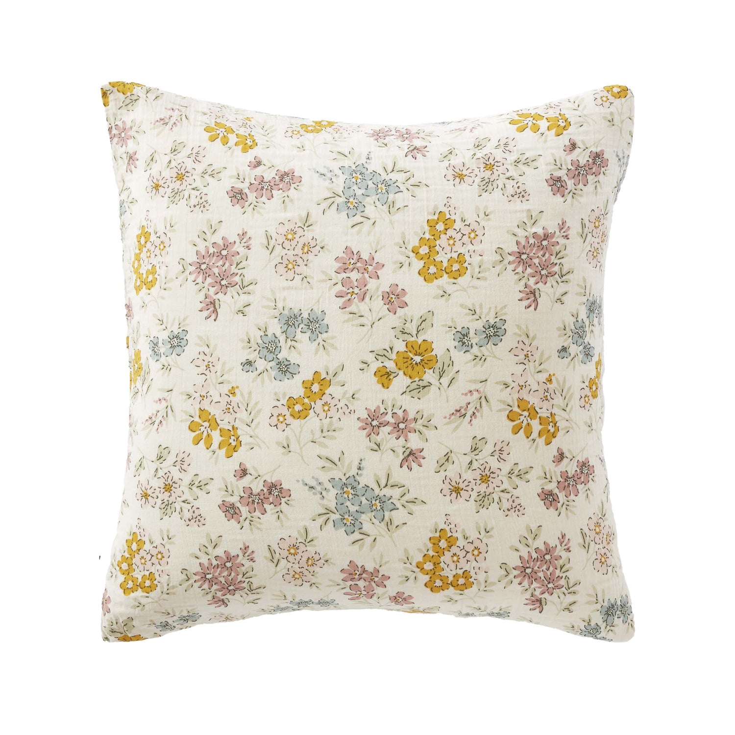 Aquarelle beige muslin pillowcase