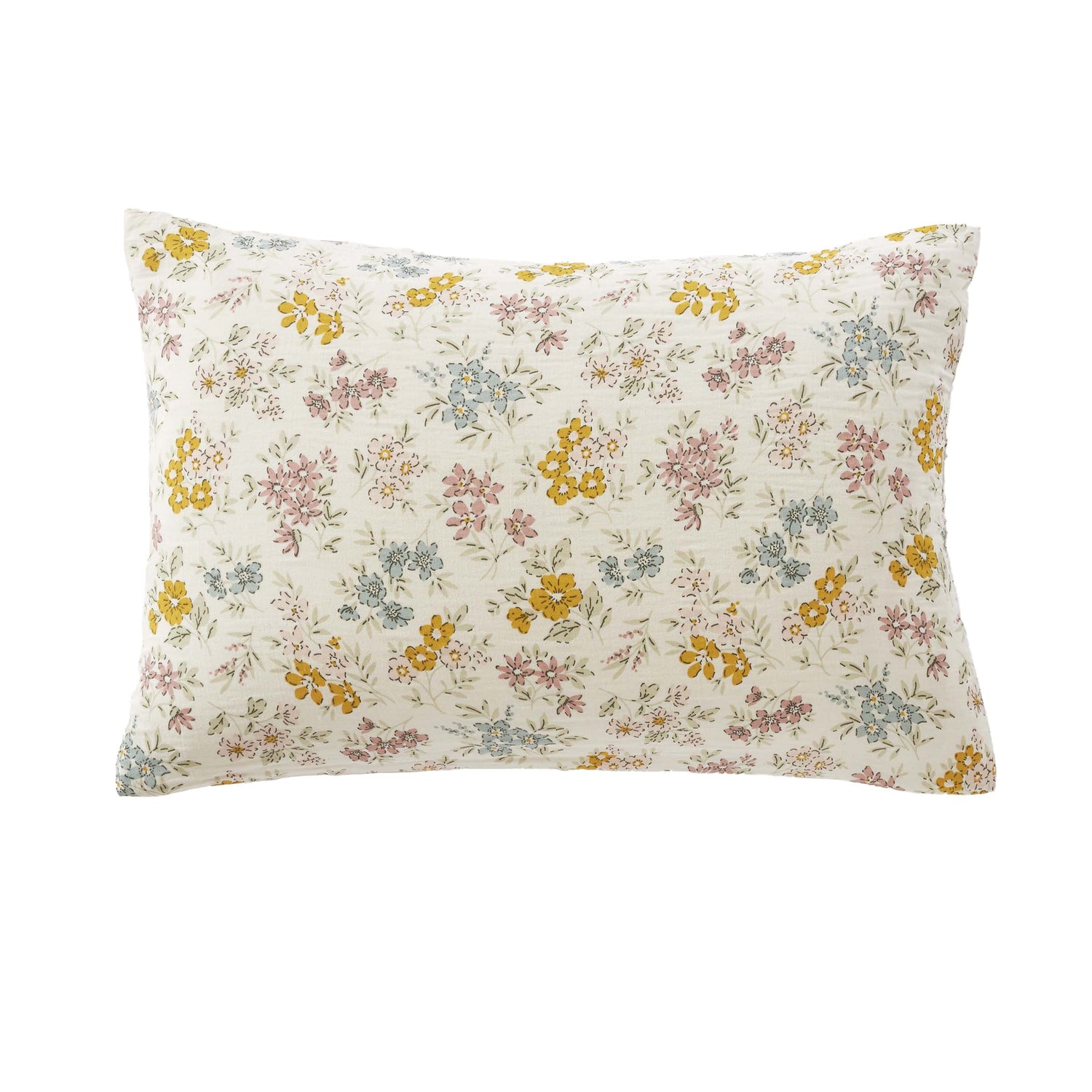 Aquarelle beige muslin pillowcase