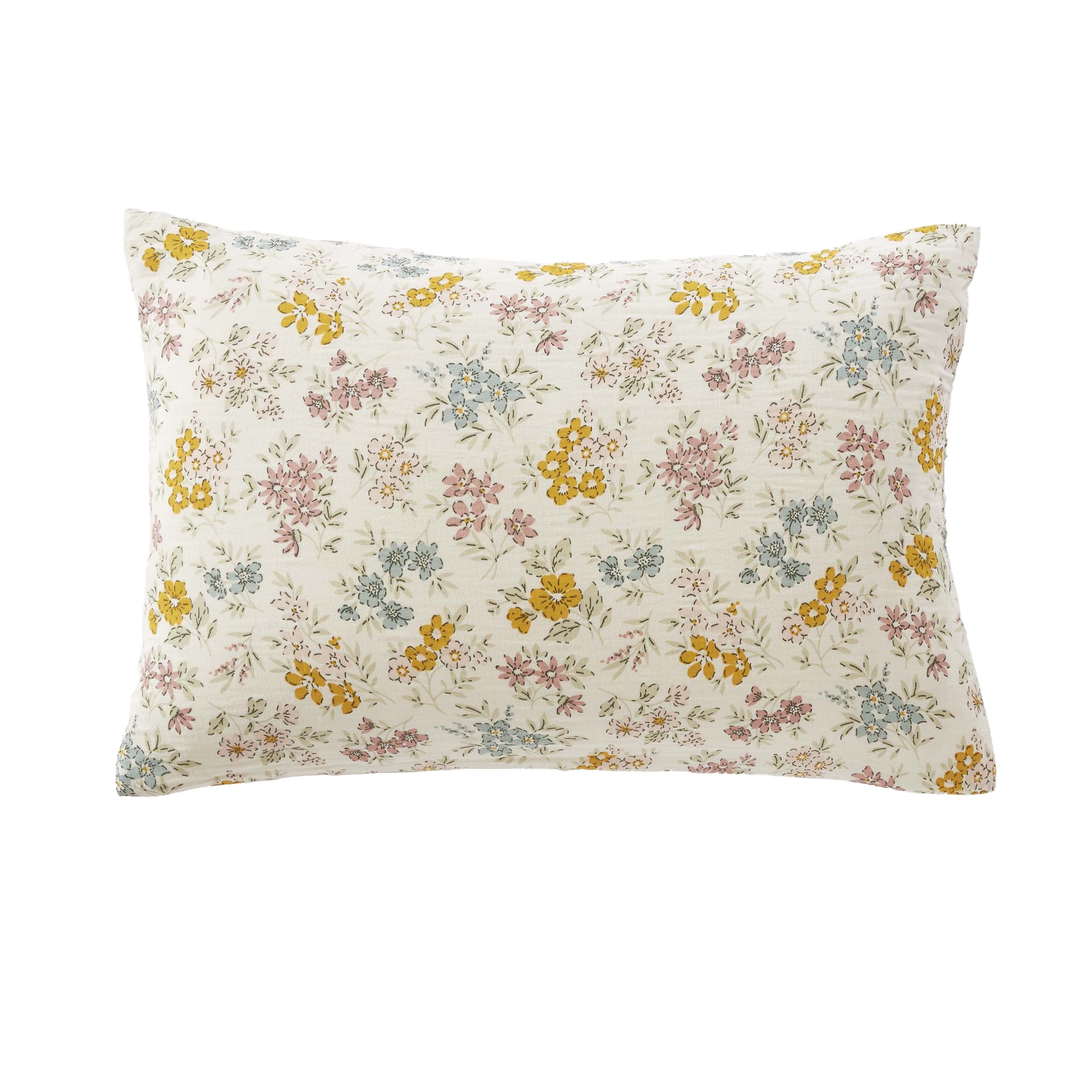 Aquarelle beige muslin pillowcase