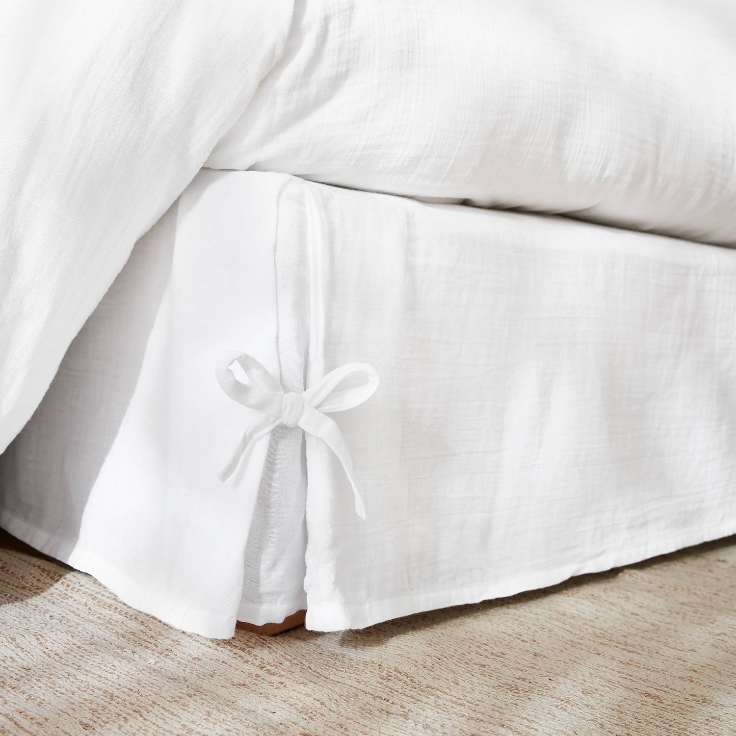 Chantilly muslin bed skirt