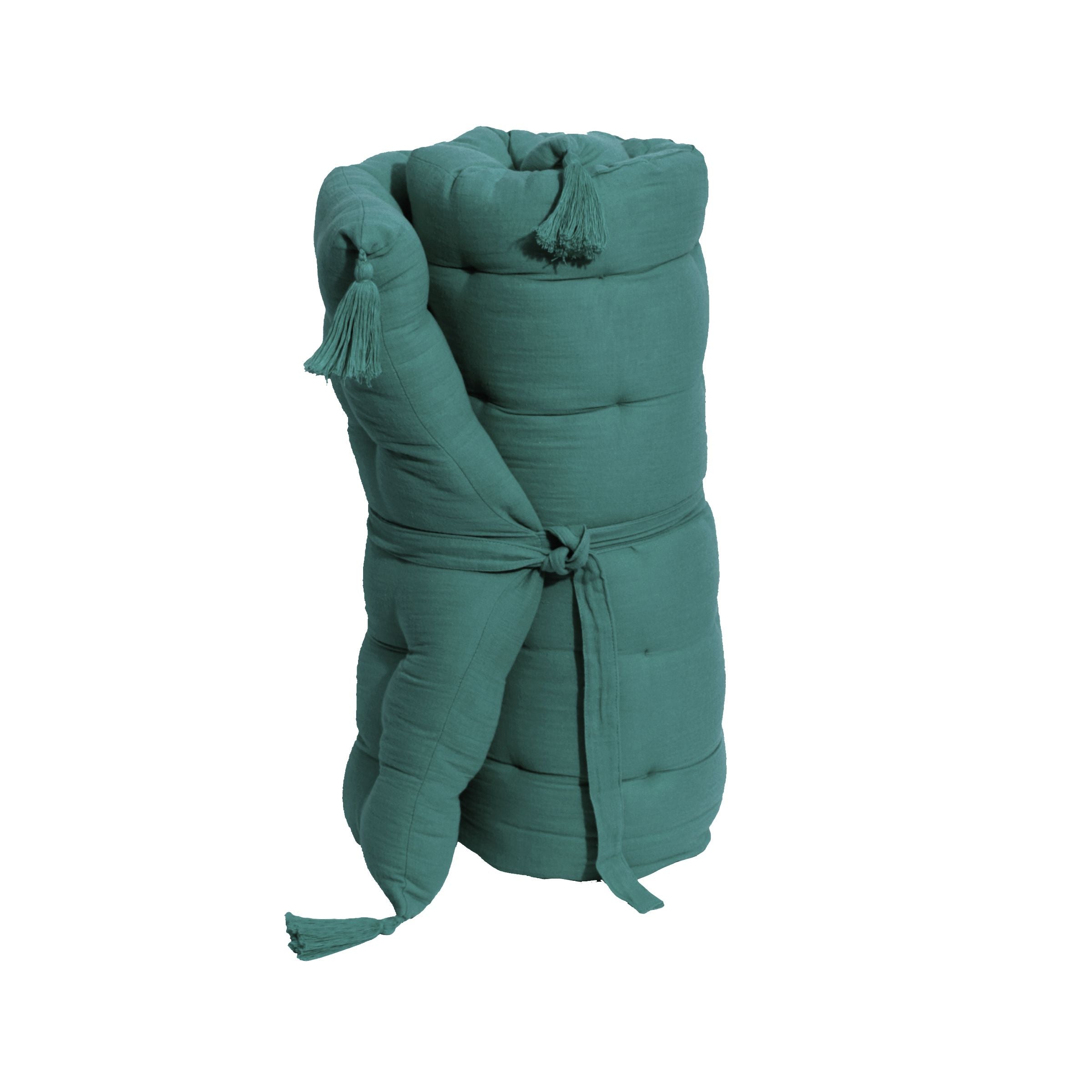 Duck blue muslin floor mattress