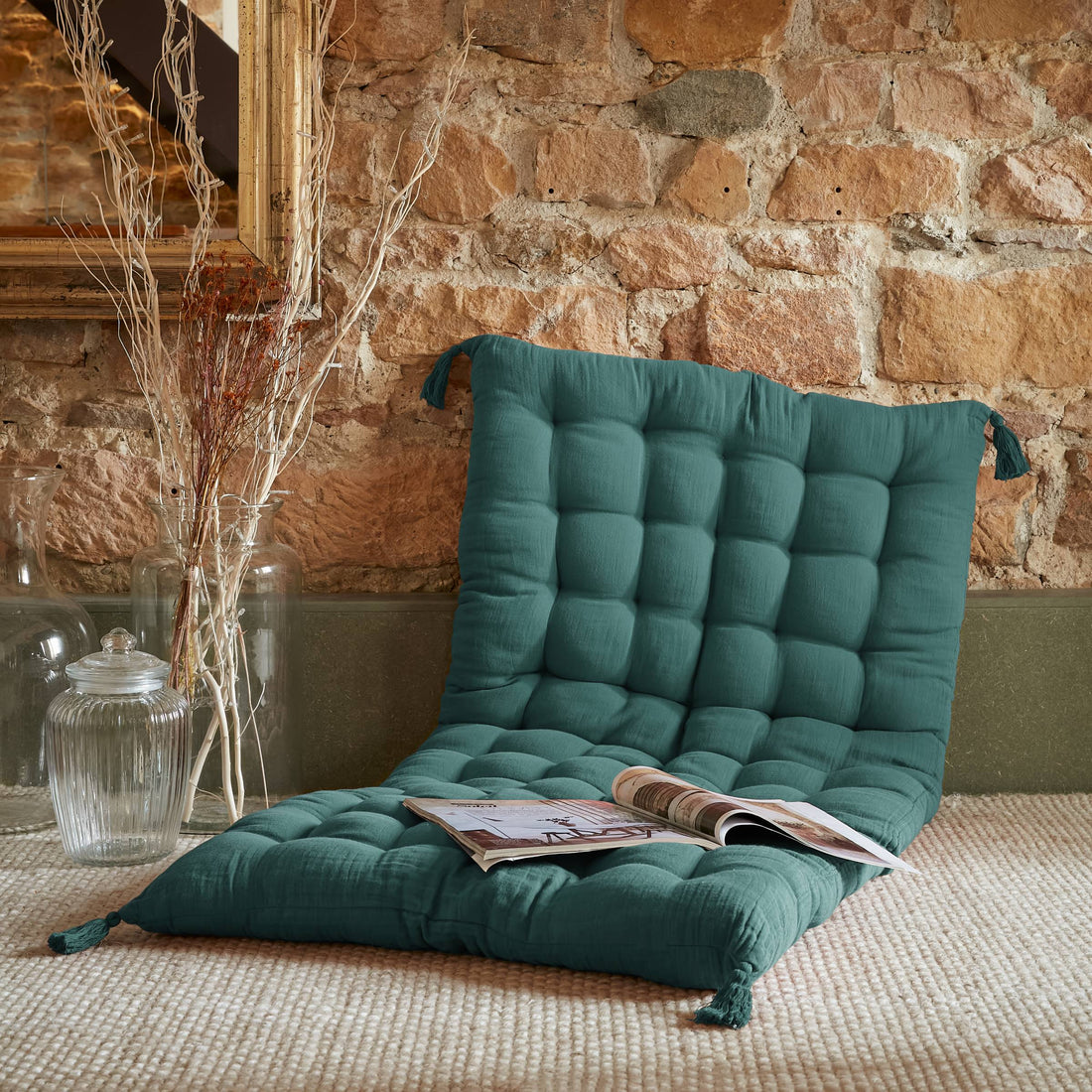 Duck blue muslin floor mattress