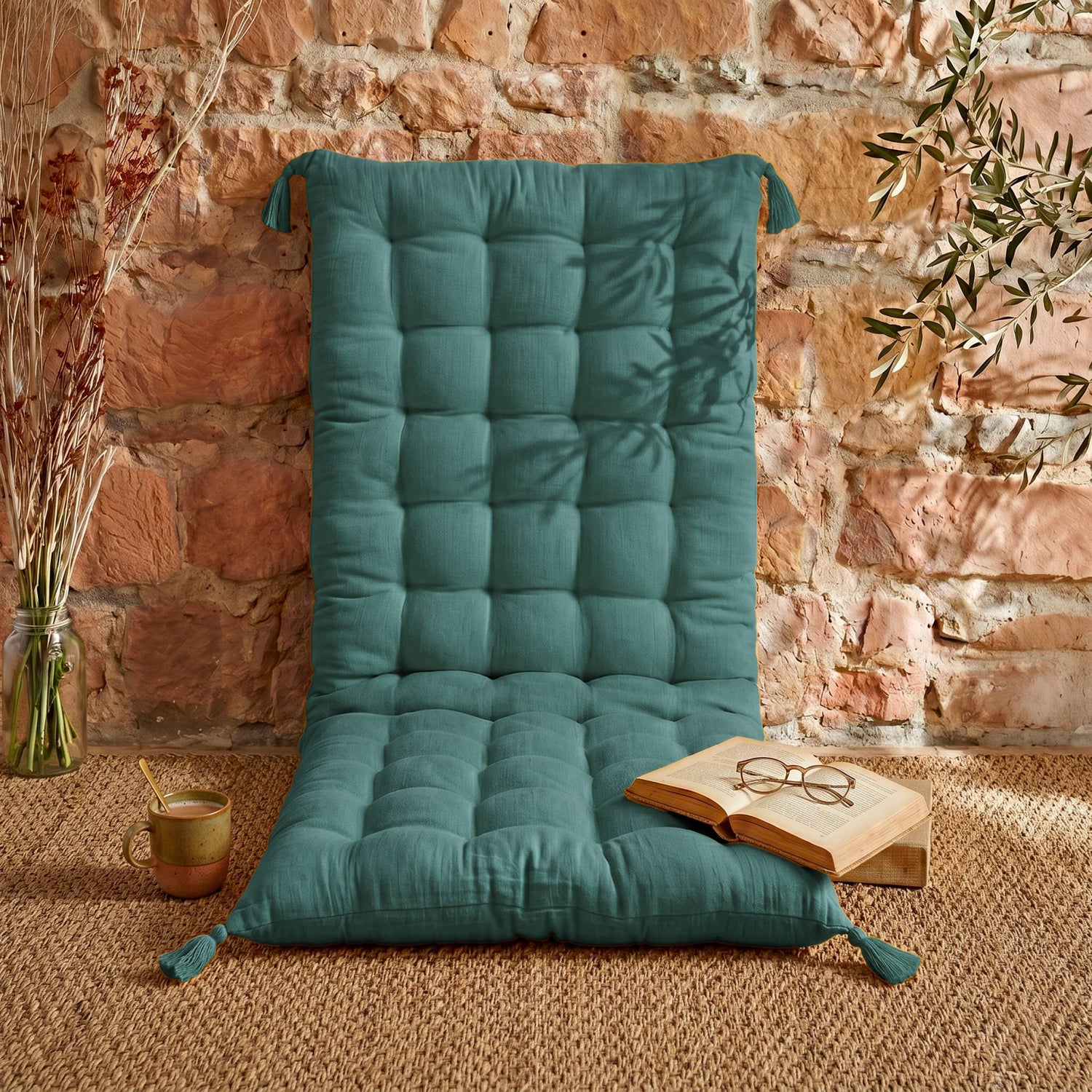 Duck blue muslin floor mattress