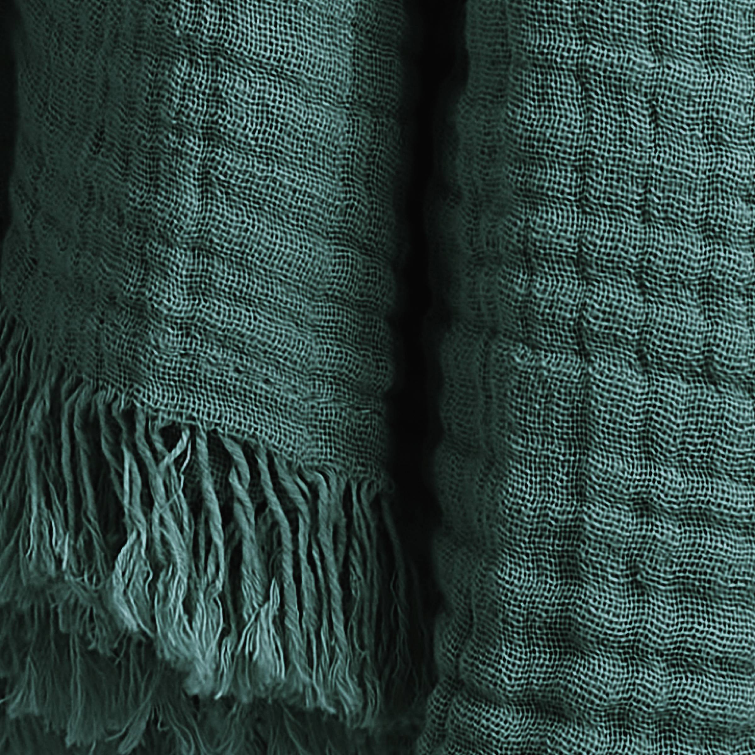 Duck blue muslin throw