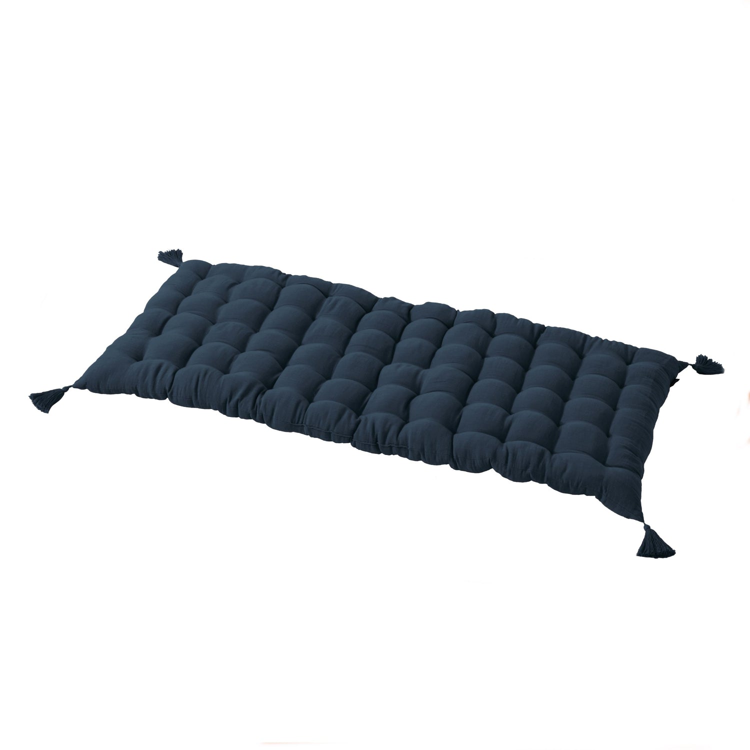 Midnight blue muslin floor mattress