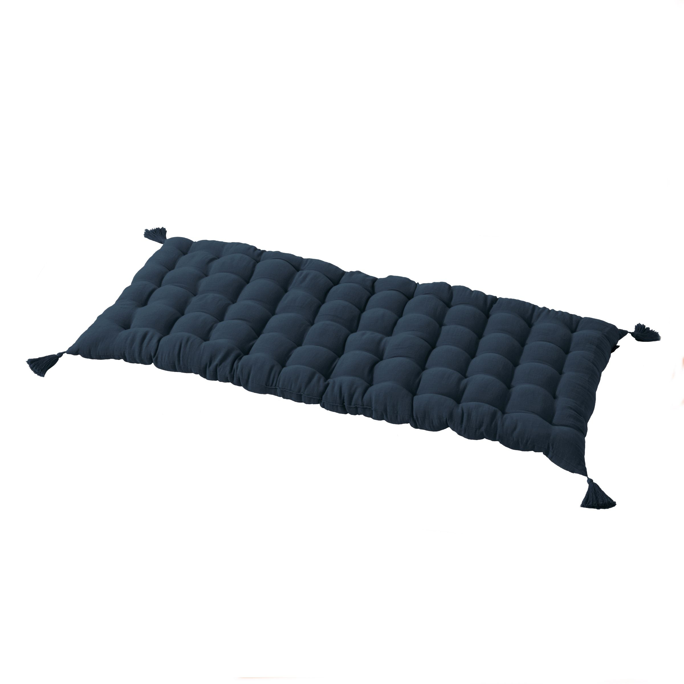 Midnight blue muslin floor mattress
