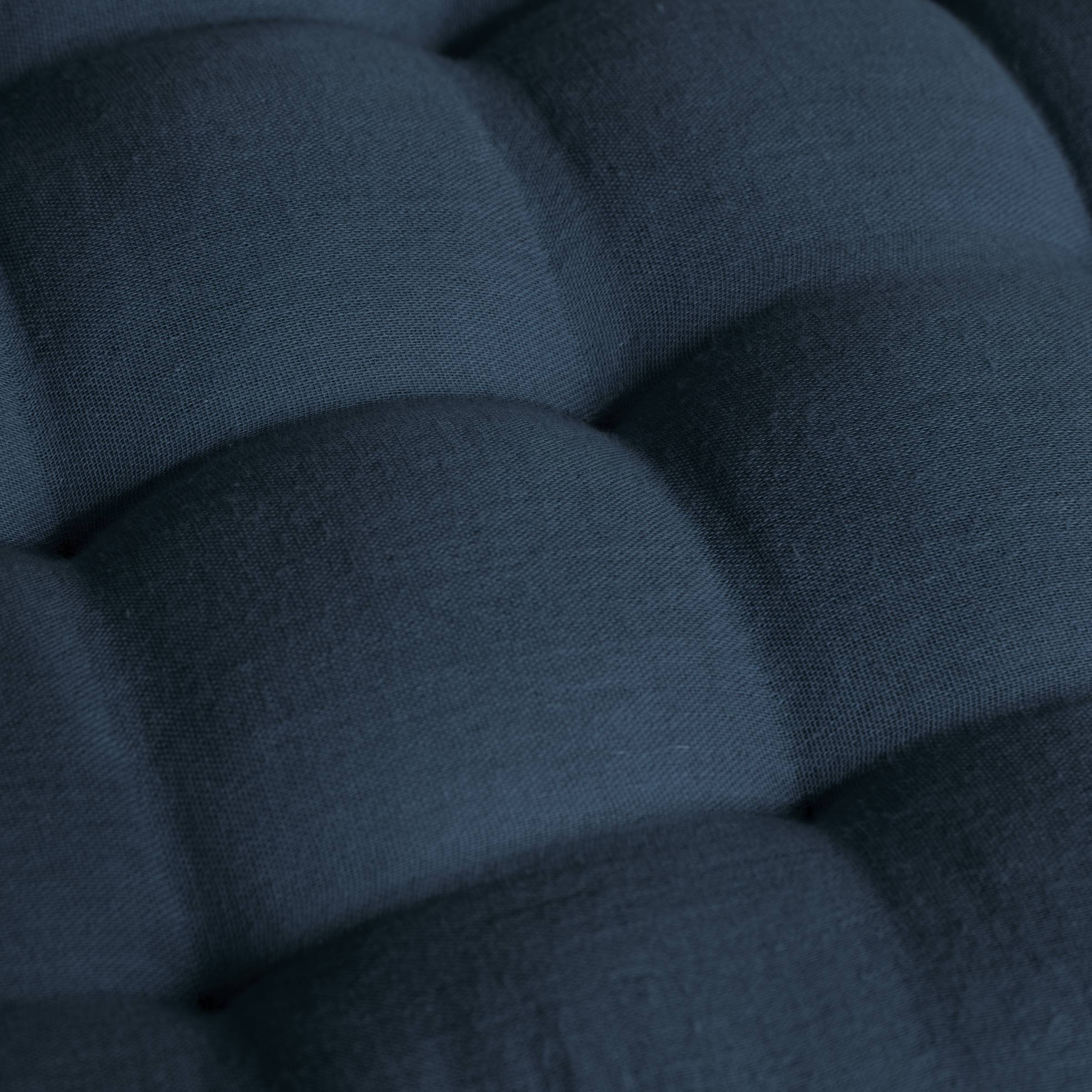 Midnight blue muslin chair cushion