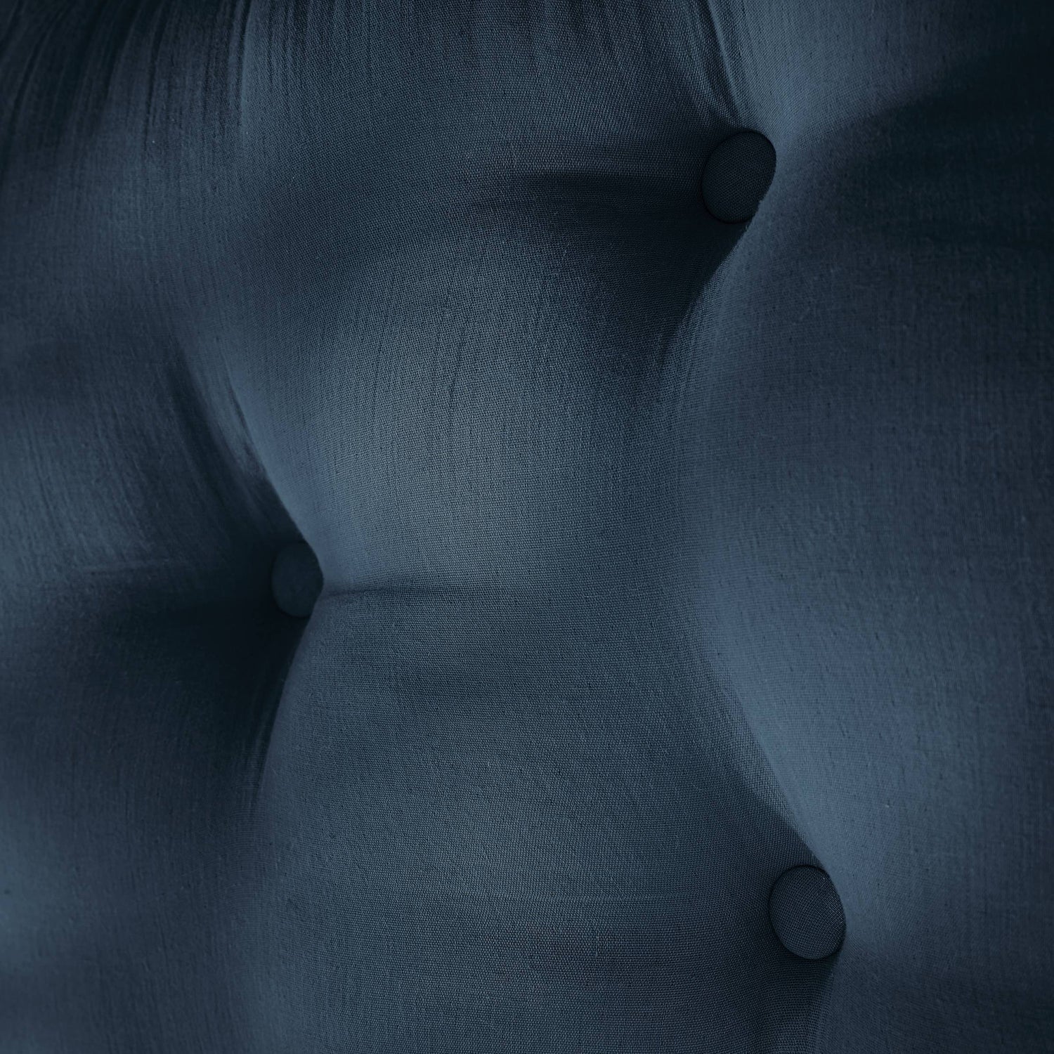 Midnight blue muslin headboard