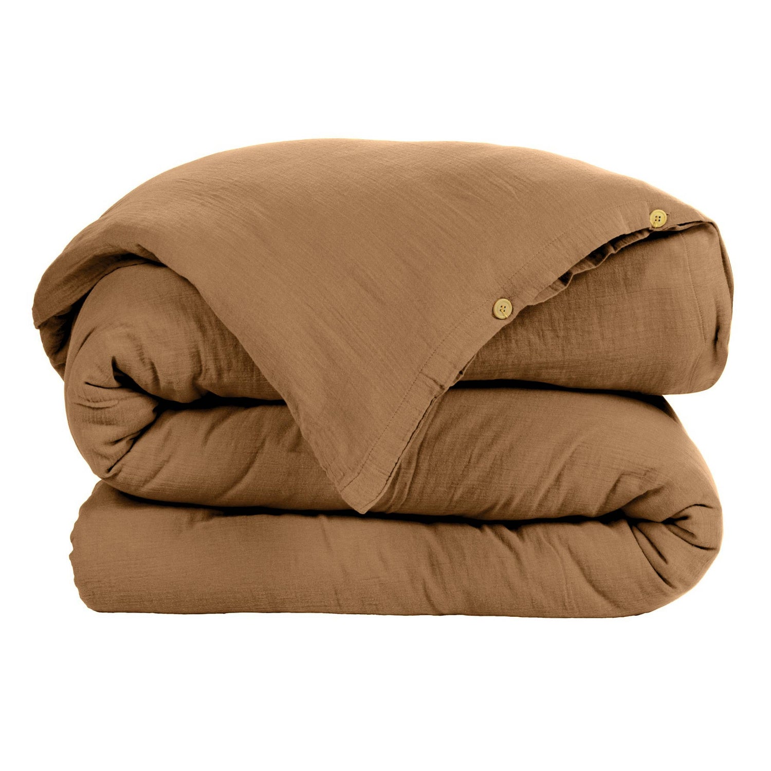 Camel muslin duvet cover