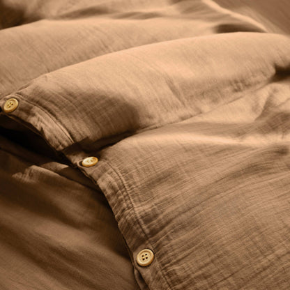 Camel muslin duvet cover